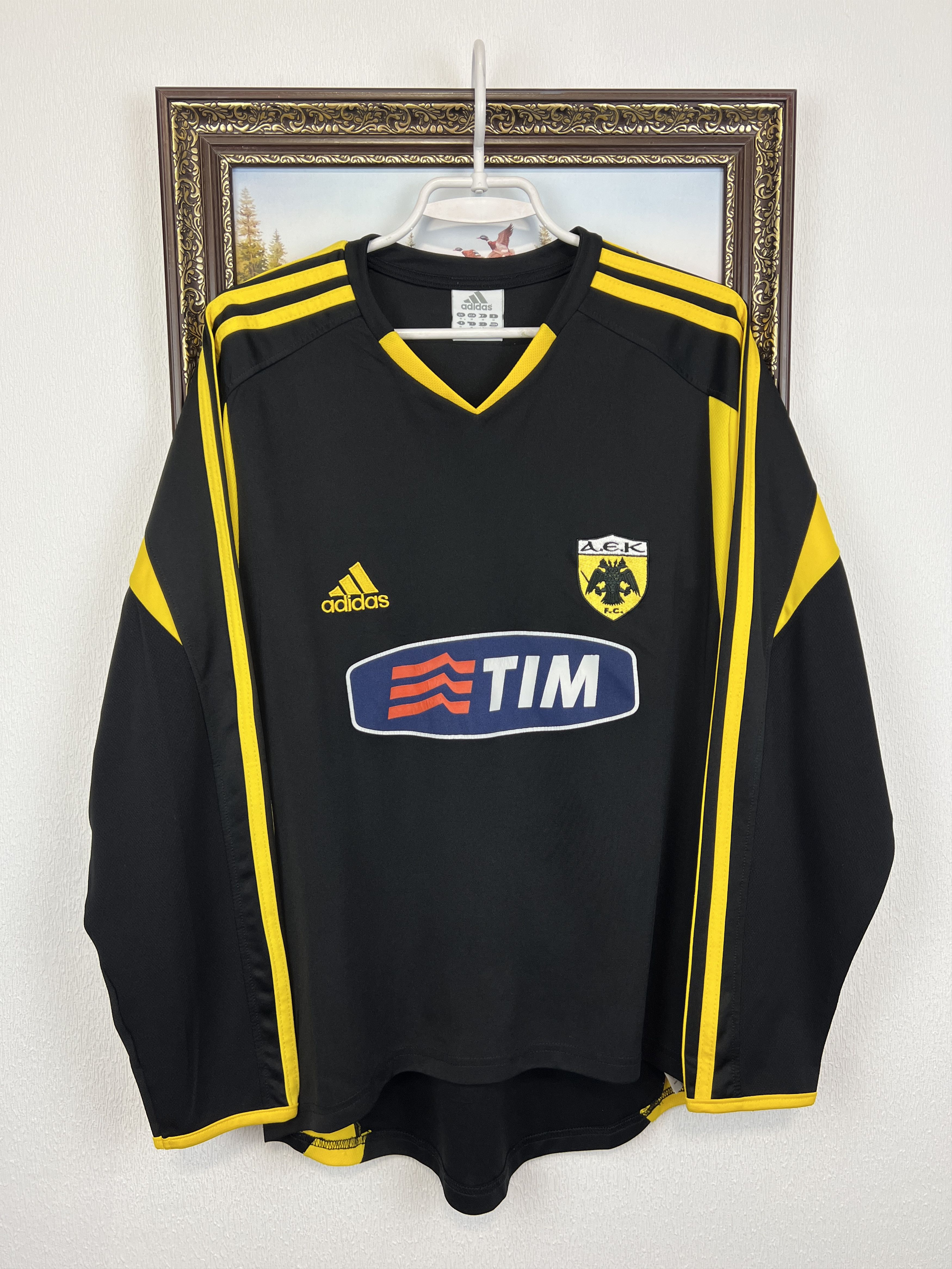 Adidas AEK Athens football shirt Soccer Long Sleeve Jersey Trikot Size US M / EU 48-50 / 2 - 1 Thumbnail