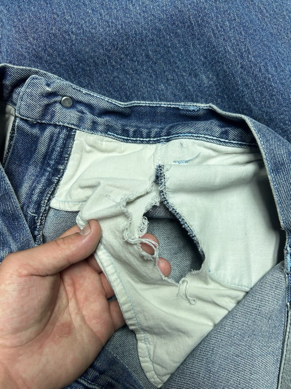 Vintage y2k baggy jeans southpole faded distressed wide skater 34x32 Size US 34 / EU 50 - 8 Thumbnail