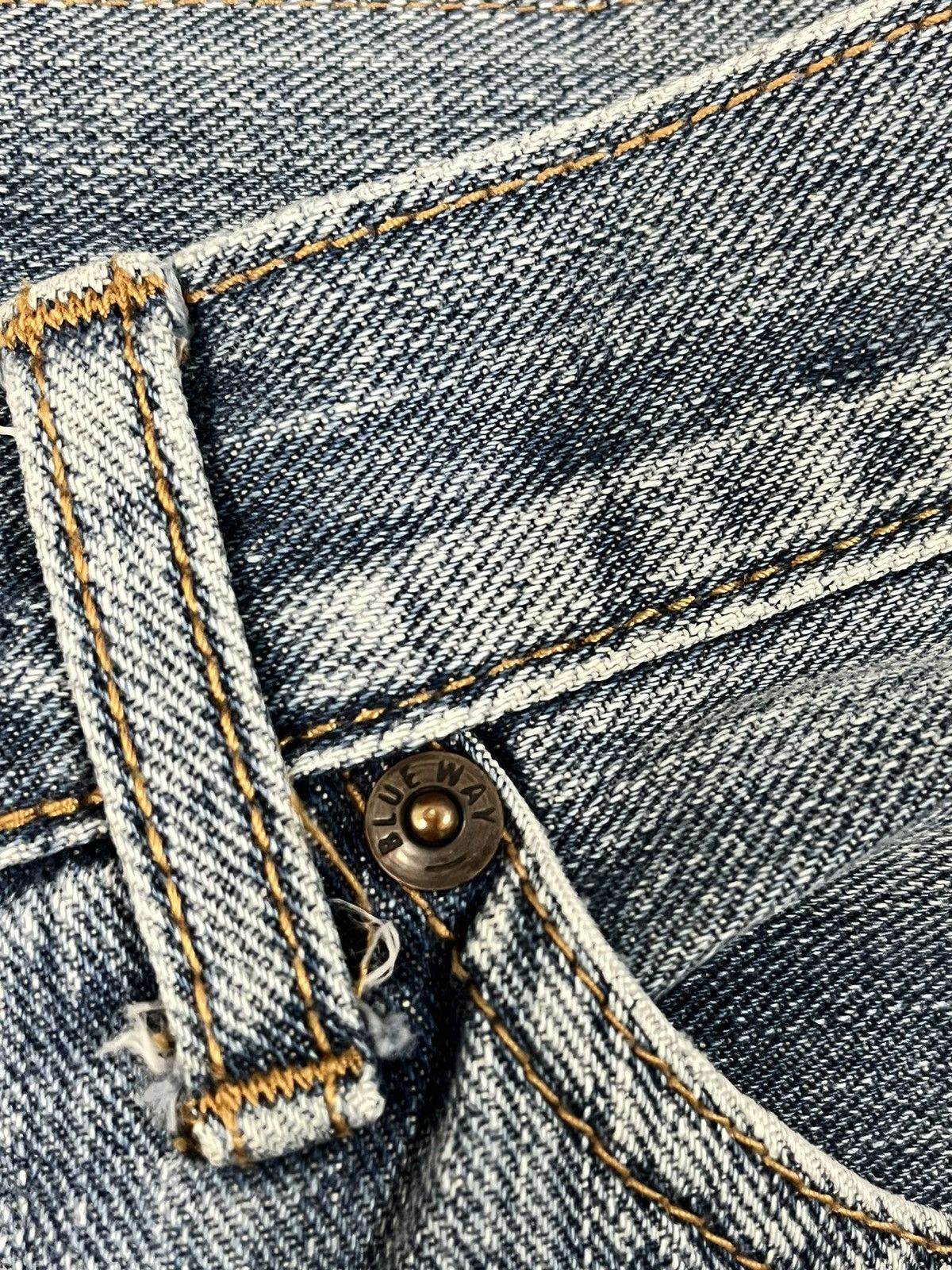 Blue Blue Japan × Japanese Brand Vintage Blue Way Distressed Denim Size US 31 - 8 Thumbnail