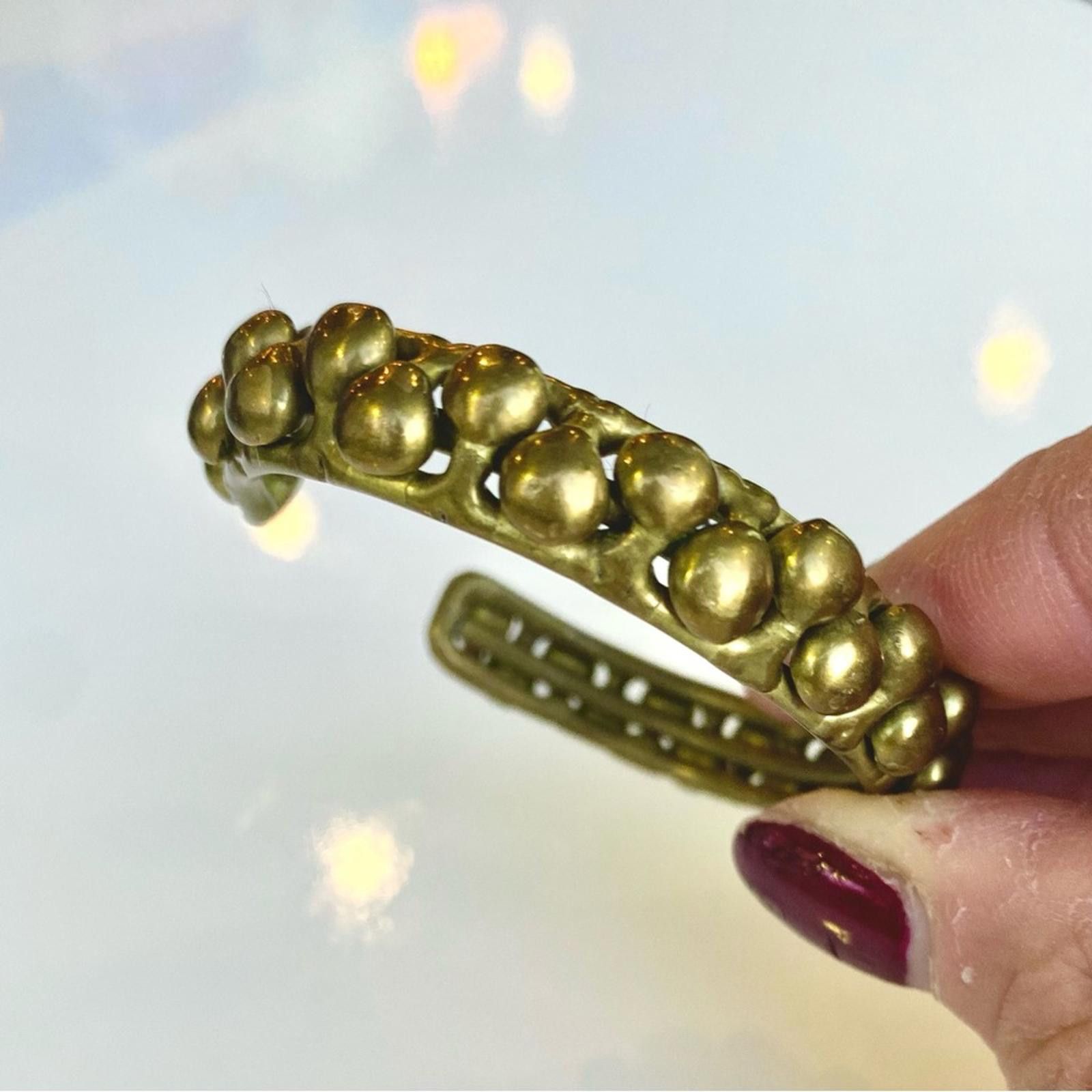 Other Vintage MCM Brutalist Brass Statement Cuff Bracelet 70s Size ONE SIZE - 4 Thumbnail
