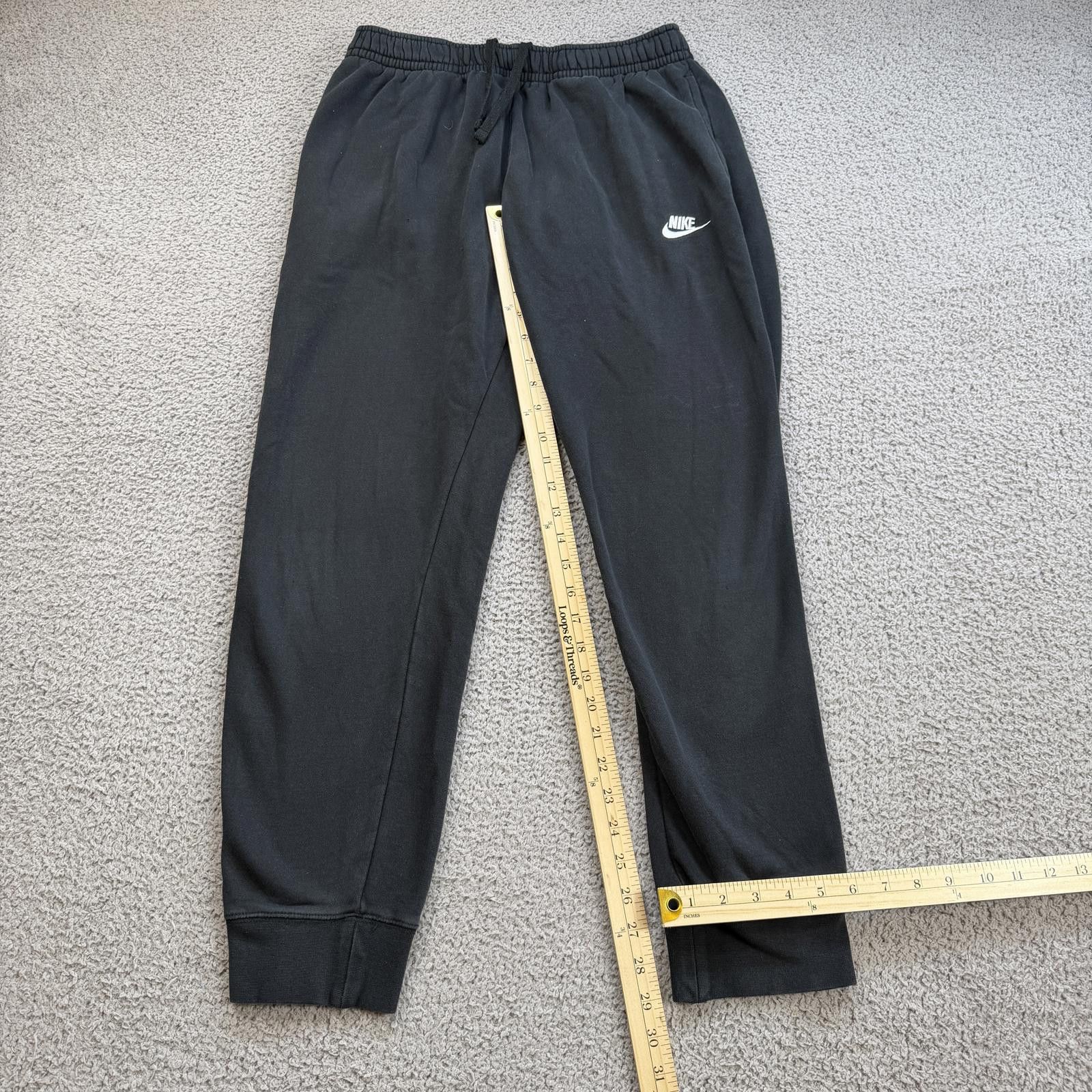Nike Nike Mens Jogger Sweatpants Large Black Fleece Embroidered Size US 34 / EU 50 - 2 Thumbnail