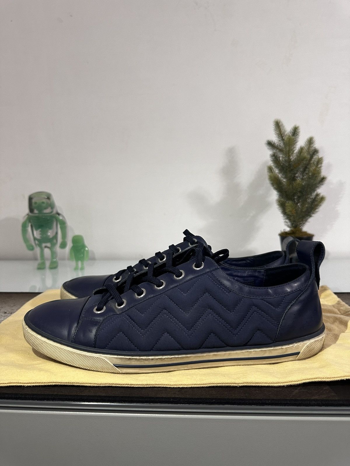 Louis Vuitton Navy Blue Sneakers Size US 11.5 / EU 44-45 - 7 Thumbnail