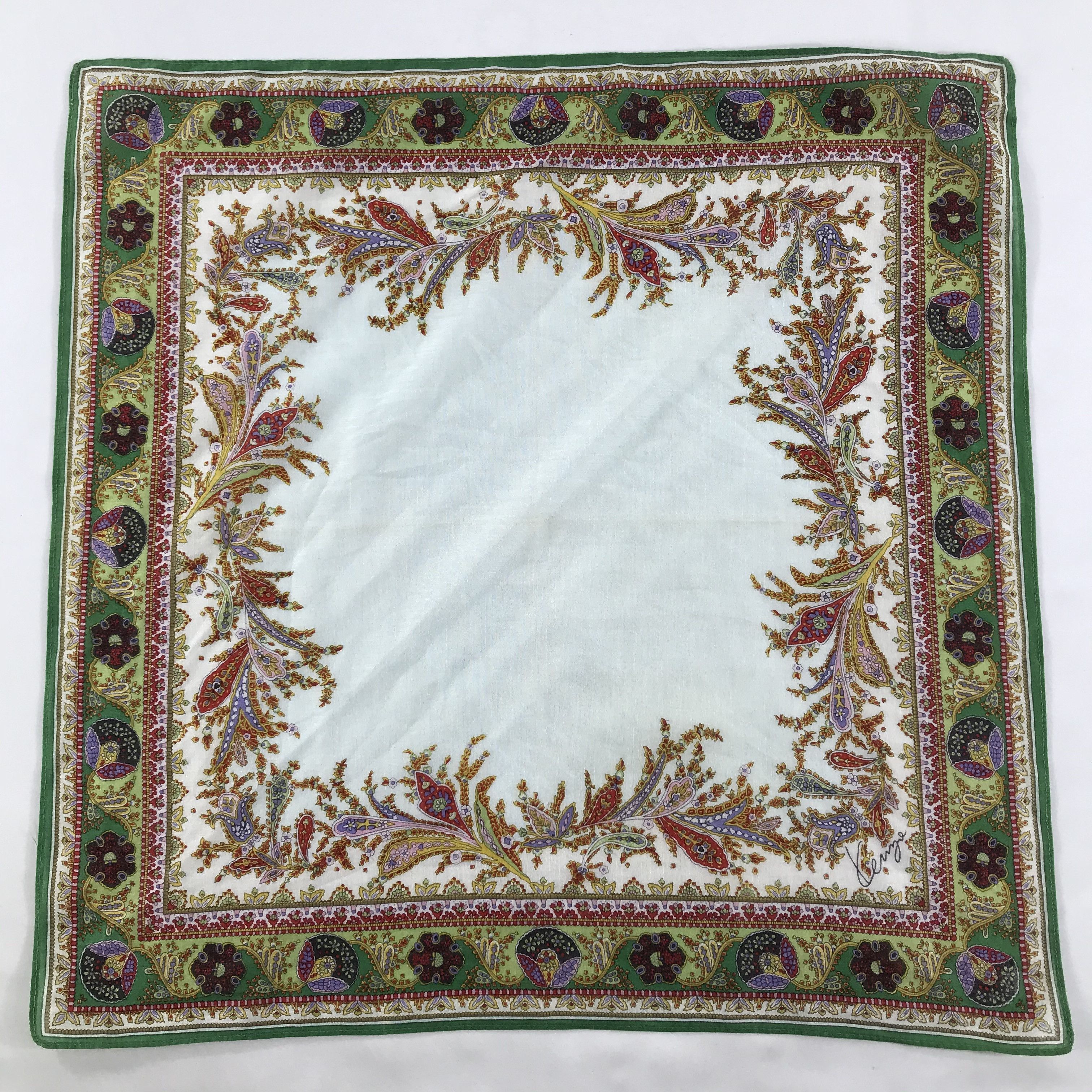Kenzo × Vintage Kenzo Bandana / Handkerchief / Neckerchief - S1712 Size ONE SIZE - 1 Thumbnail
