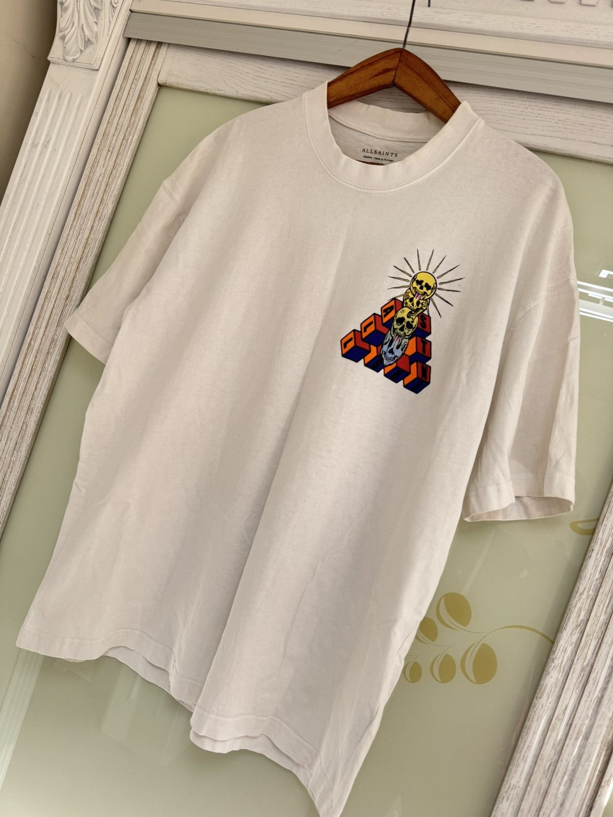 Allsaints Allsaints Plateau Oversized Graphic Print Tee Skull T-shirt Size US M / EU 48-50 / 2 - 4 Thumbnail