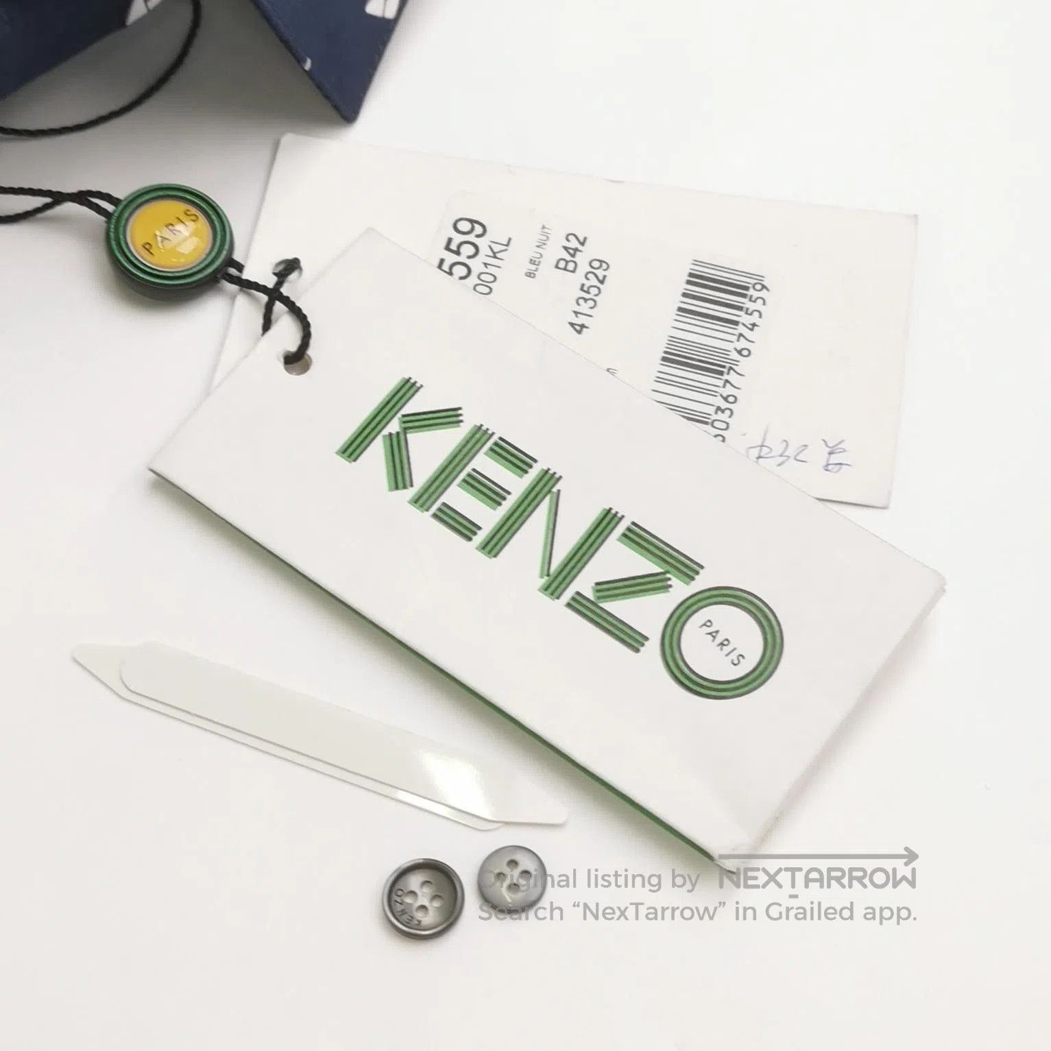 Kenzo Kenzo Cotton Button-Up Shirt with Pattern. Size US L / EU 52-54 / 3 - 3 Thumbnail