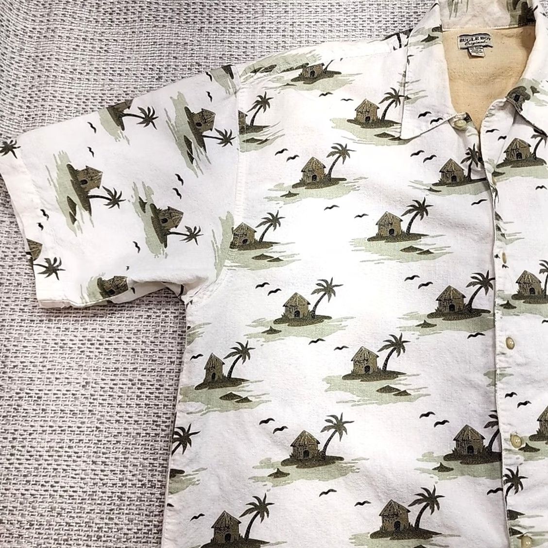 Bugle Boy VINTAGE Bugle Boy Hawaiian Shirt Mens XL Button Up Short Sleeve Tikis Palms Customers Size US XL / EU 56 / 4 - 3 Thumbnail