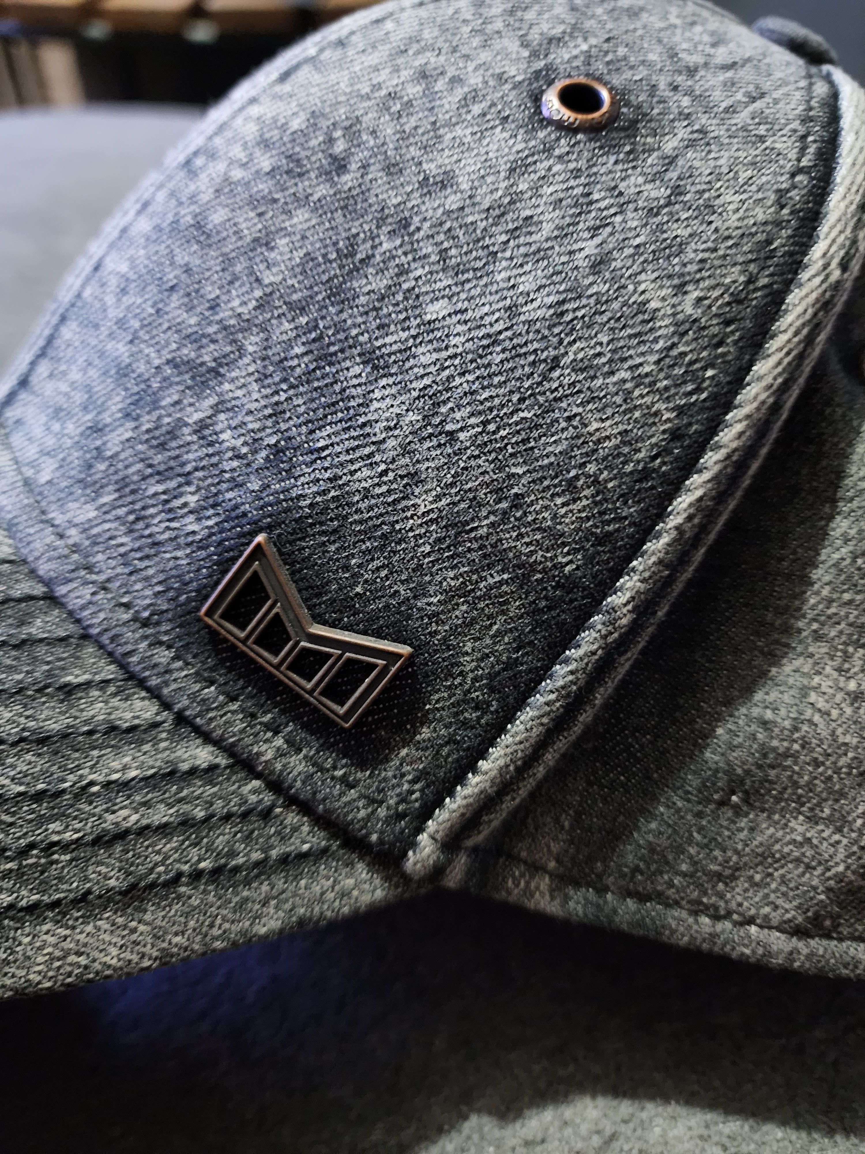 melin The Haze Grey Denim Leather Strap Back Hat Size ONE SIZE - 6 Thumbnail