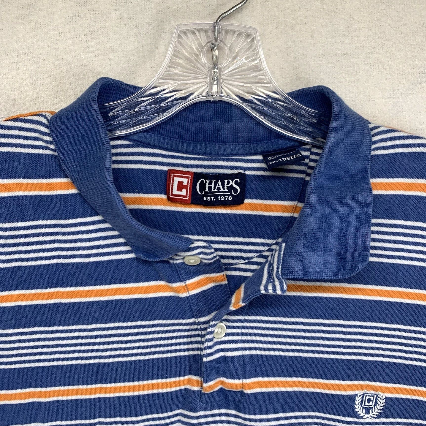 Chaps VINTAGE Ralph Lauren Chaps Polo Shirt Men’s 2XL Short Sleeve Casual Blue 90s Preppy Size US XXL / EU 58 / 5 - 7 Thumbnail