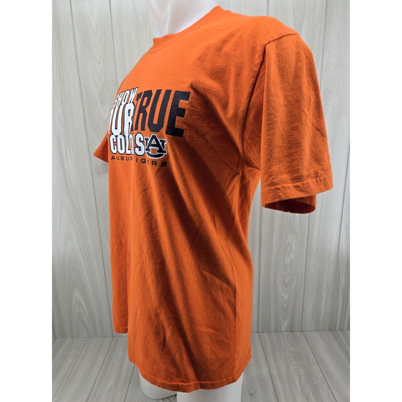 Jerzees Auburn Tigers Orange Mens T-Shirt Large Double Sided T-Shirt Mens L Orange Double-Sided Graphic Print 90s? Size US L / EU 52-54 / 3 - 5 Thumbnail