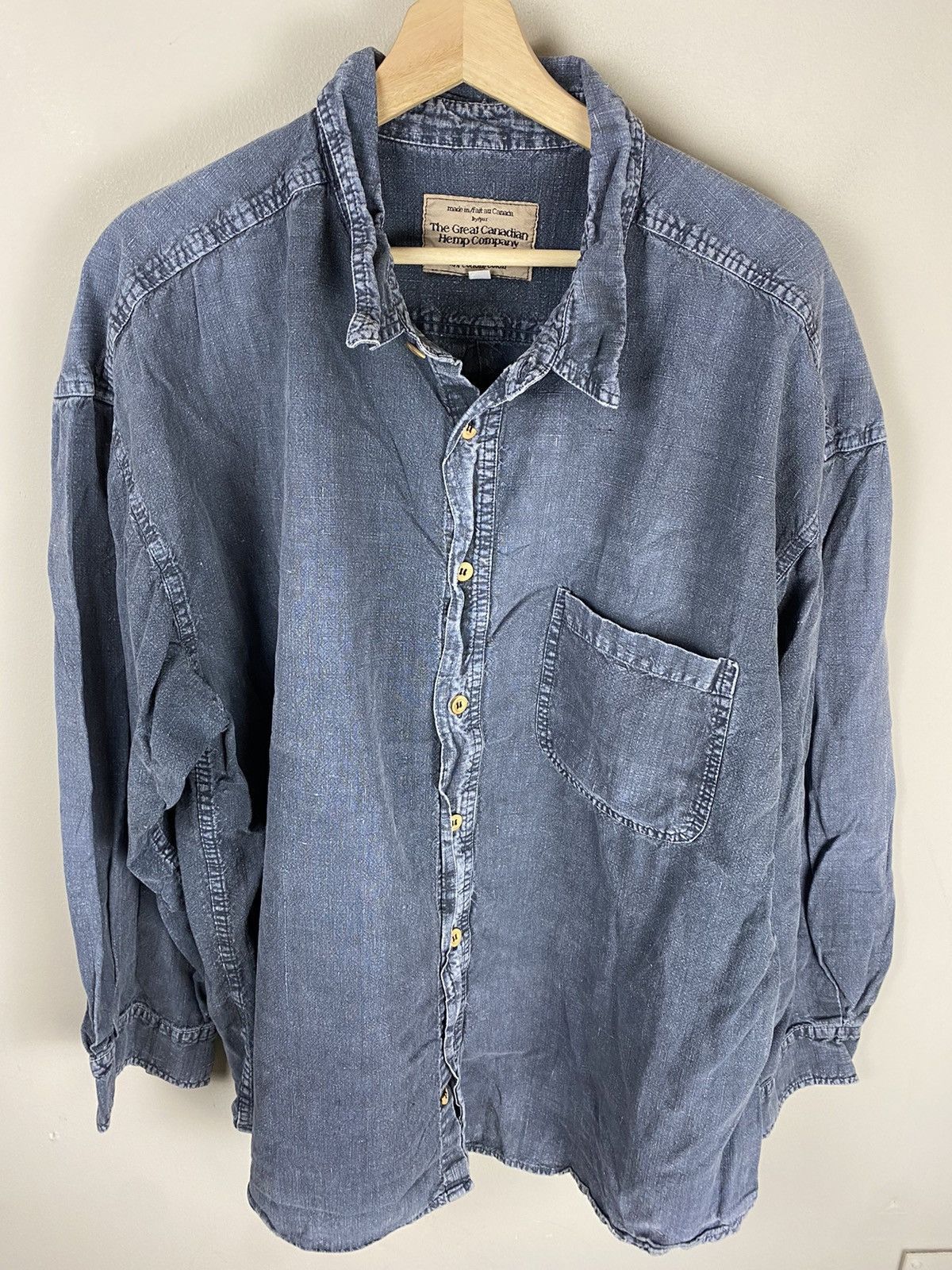 Vintage Vintage Canadian Hemp Button Up Size US XL / EU 56 / 4 - 1 Thumbnail