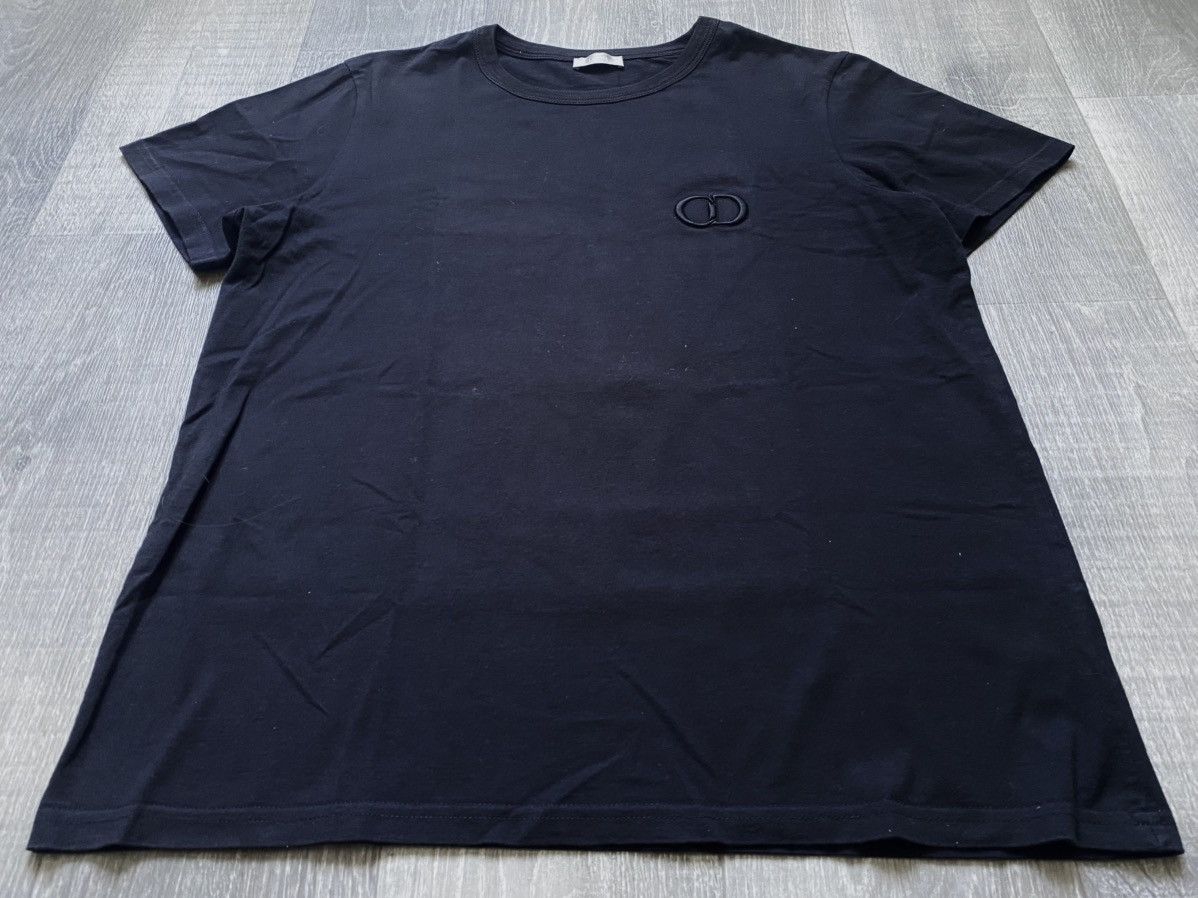 Dior Christian Dior Embroidered CD Icon Logo Black Cotton T-shirt Size US L / EU 52-54 / 3 - 12 Thumbnail