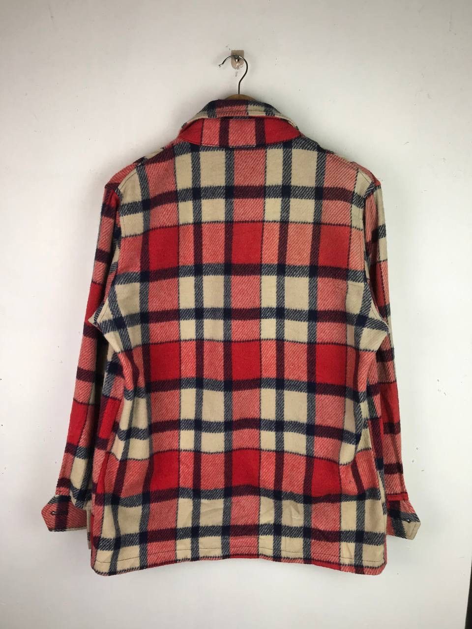 Flannel × Vintage Vintage Rare Design Checkered Box Wool Flannel Size US L / EU 52-54 / 3 - 2 Thumbnail