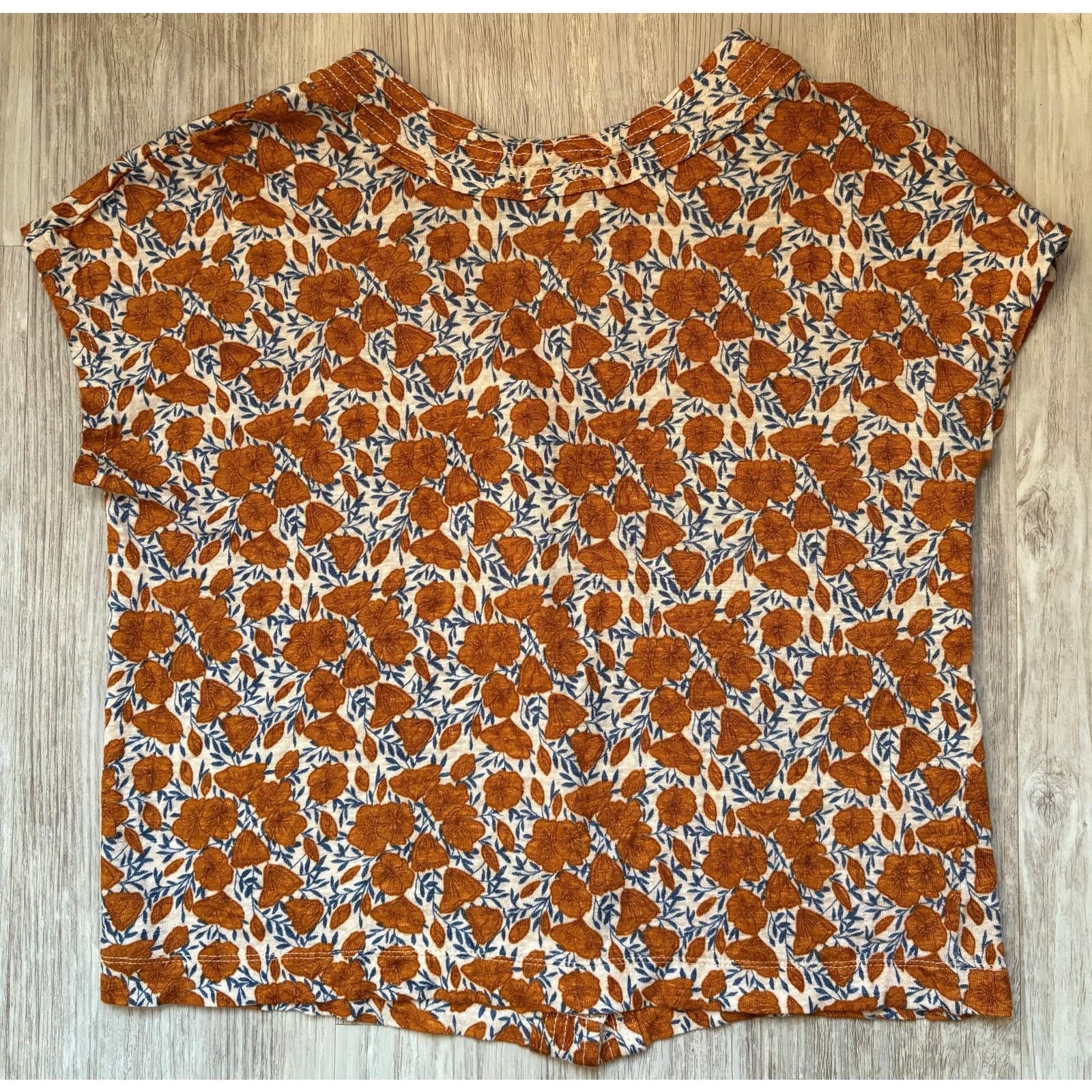 Rachel Zoe Rachel Zoe | Floral Linen Button Down Blouse | Medium Size M / US 6-8 / IT 42-44 - 2 Thumbnail