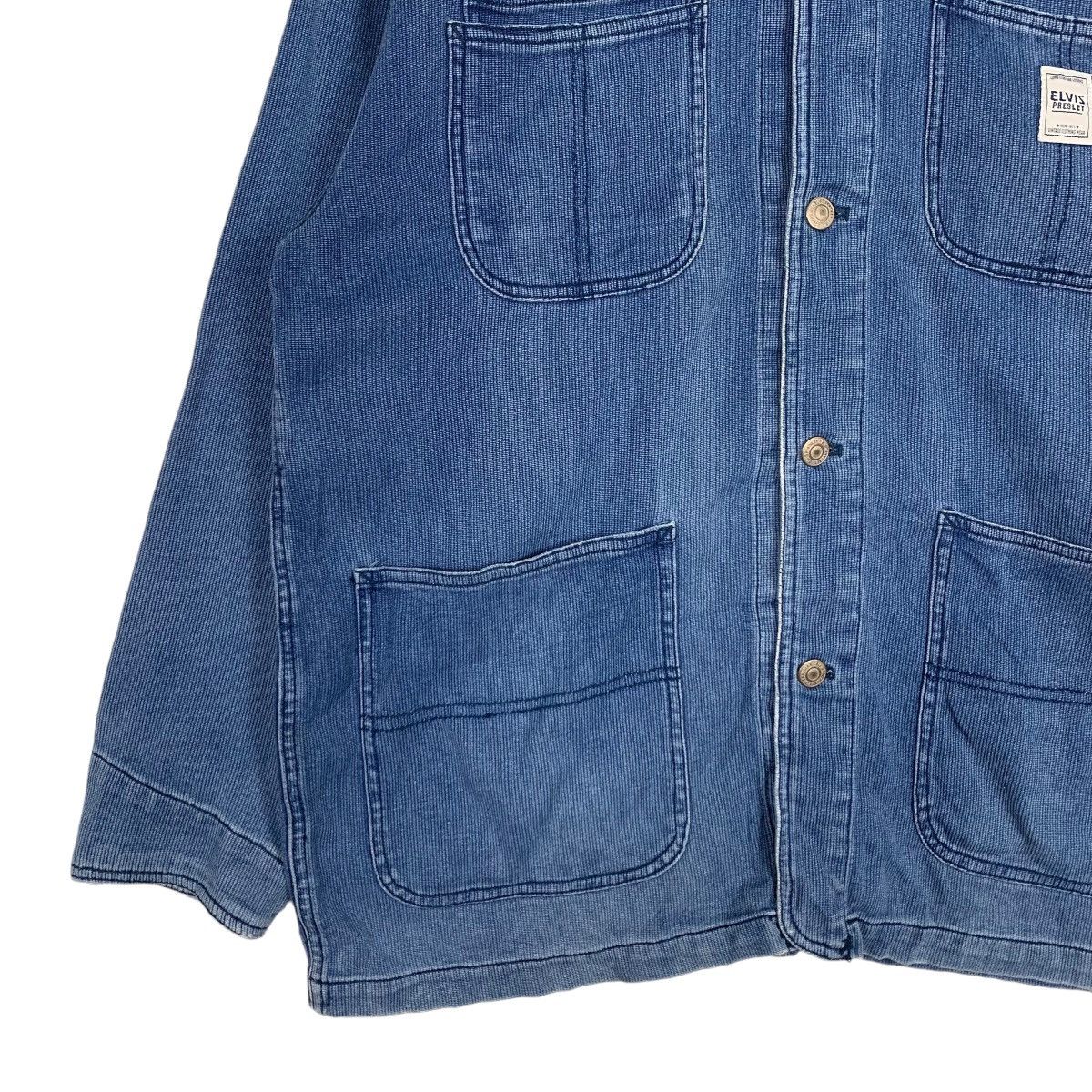 Vintage ELVIS PRESLEY 4 POCKET CHORE DENIM JACKET #0567-C26 Size US L / EU 52-54 / 3 - 3 Thumbnail