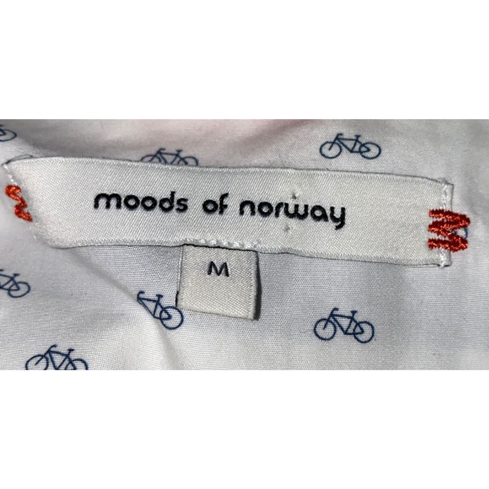 Vintage Moods Of Norway Shirt Mens White/Gray Striped Short Sleeve Button-Up Size M Size US M / EU 48-50 / 2 - 6 Thumbnail