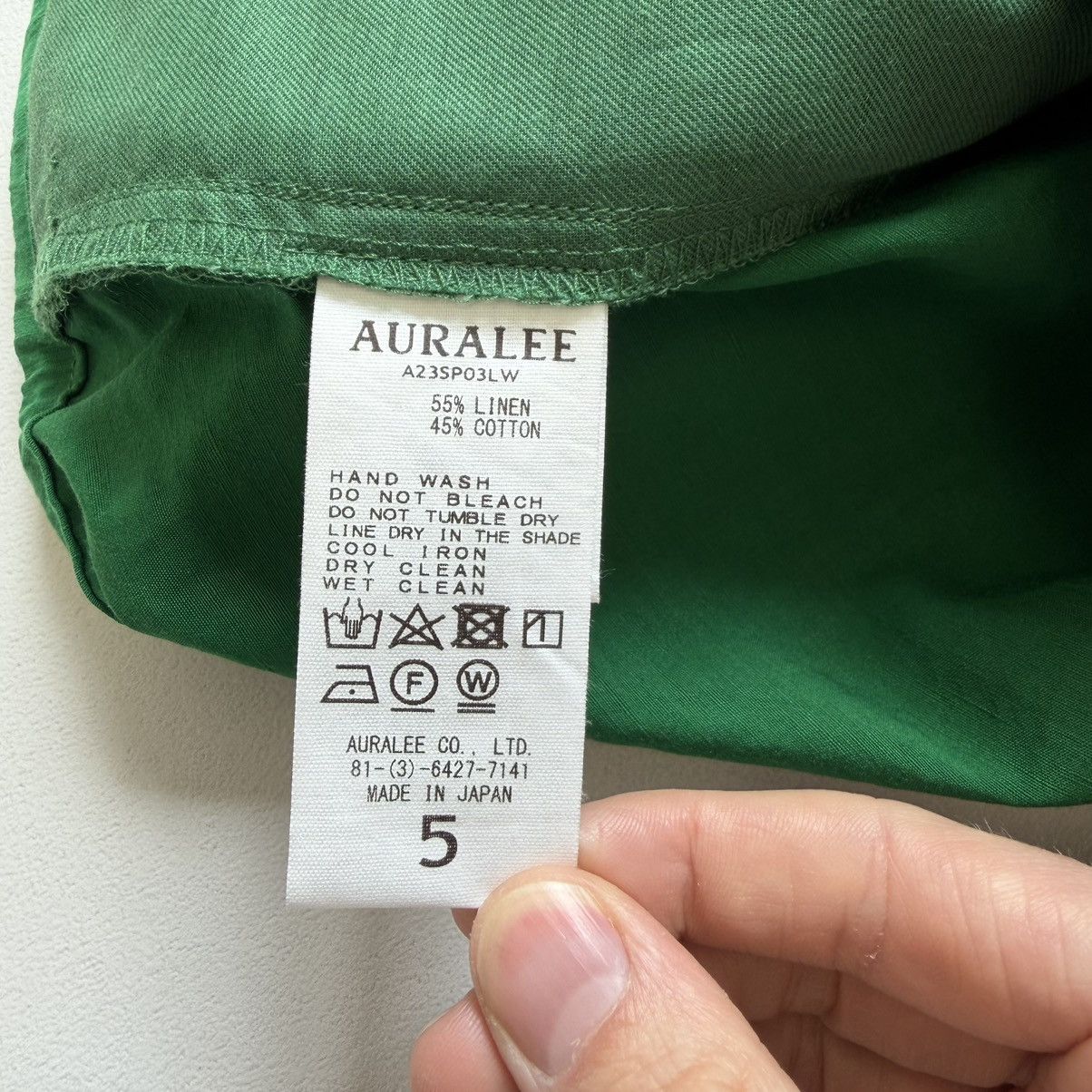 Auralee Green ‘Finx’ Linen Easy Shorts Shorts Size US 36 / EU 52 - 5 Thumbnail