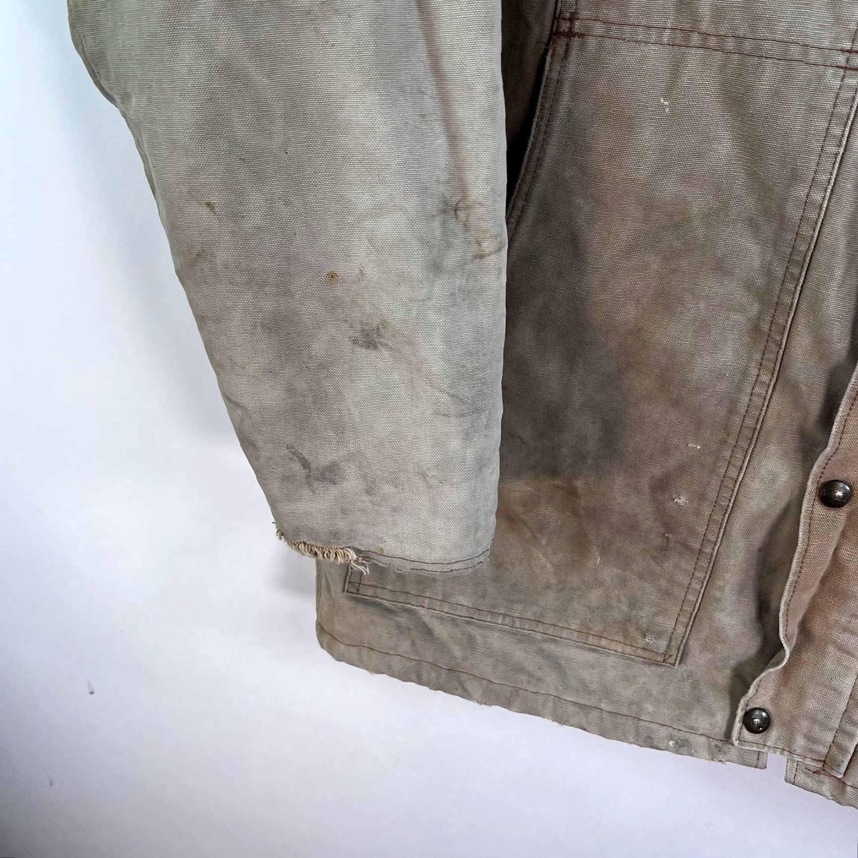 Walls VINTAGE Walls Blizzard-Pruf Chore Coat Mens L Brown Insulated Canvas Coat 80s Outdoor Workwear Quilted Zip Snap Zipper Logo Buttons Chest 48 in Mens Size US L / EU 52-54 / 3 - 6 Thumbnail