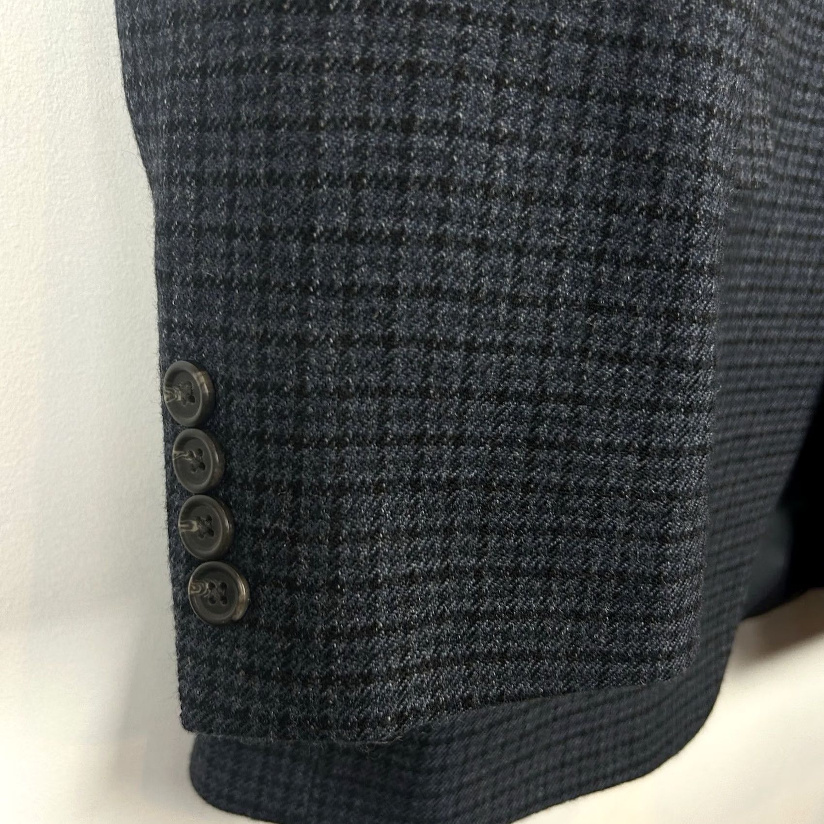 Chaps Chaps Sport Coat Mens 42 Blue Wool Plaid Blazer Single-Breasted Two-Button Notch Lapel Long Size 42R - 6 Thumbnail