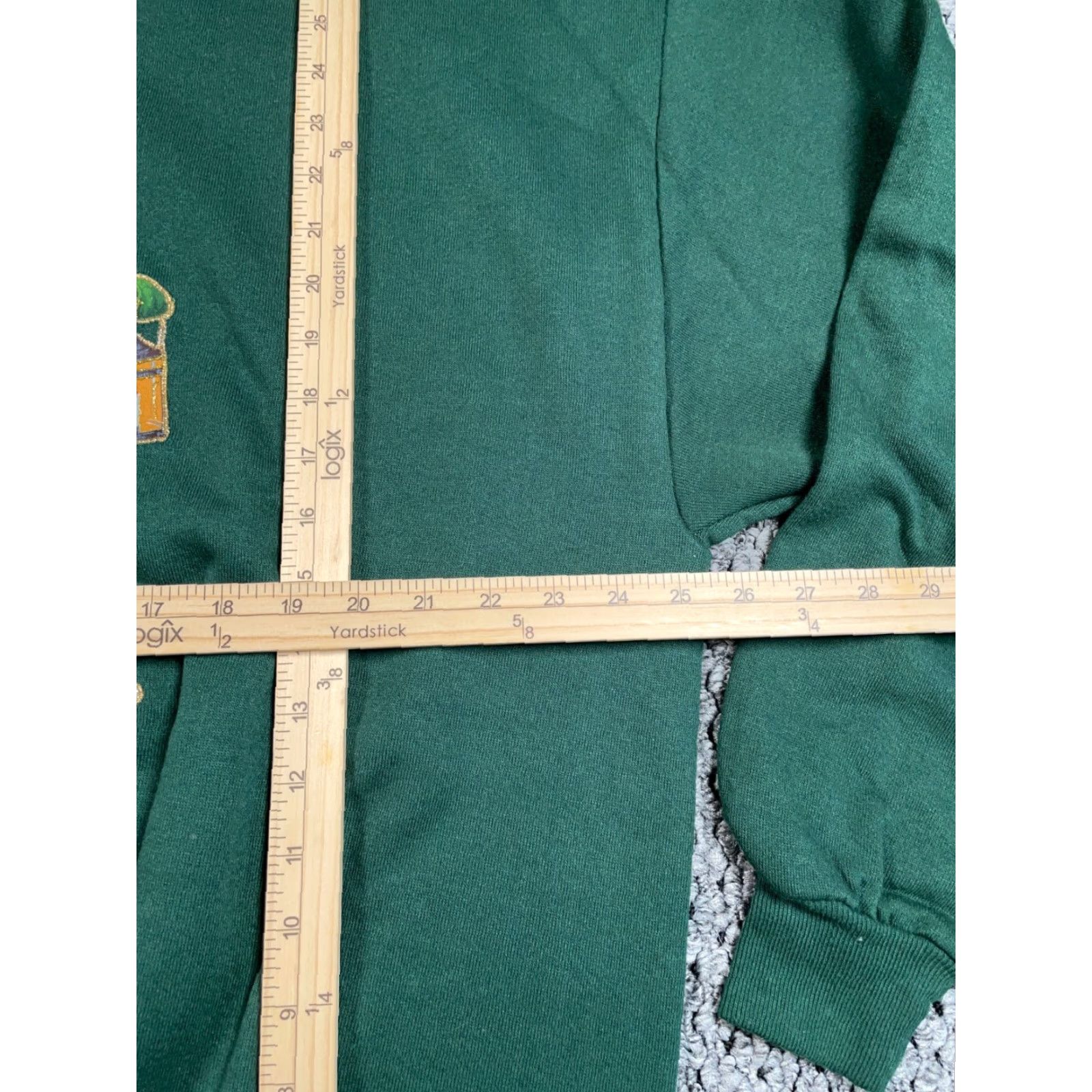 Jerzees VINTAGE Jerzees Sweatshirt Santa Claus Christmas Holiday Crewneck 2X Women Green 90s Glitter Size XXL / US 16-18 / IT 52-54 - 6 Thumbnail