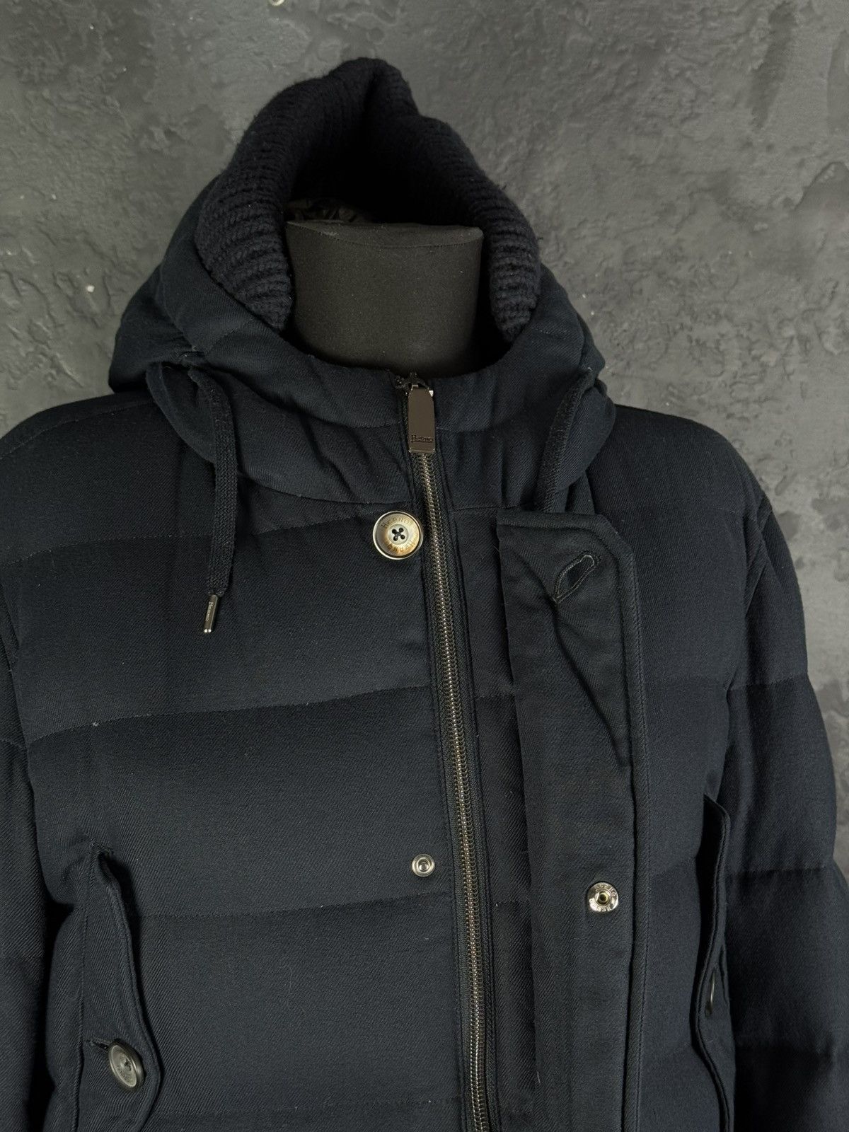 Herno HERNO Norfolk Men's Down Jacket Navy Blue Size 50 Size US M / EU 48-50 / 2 - 12 Thumbnail