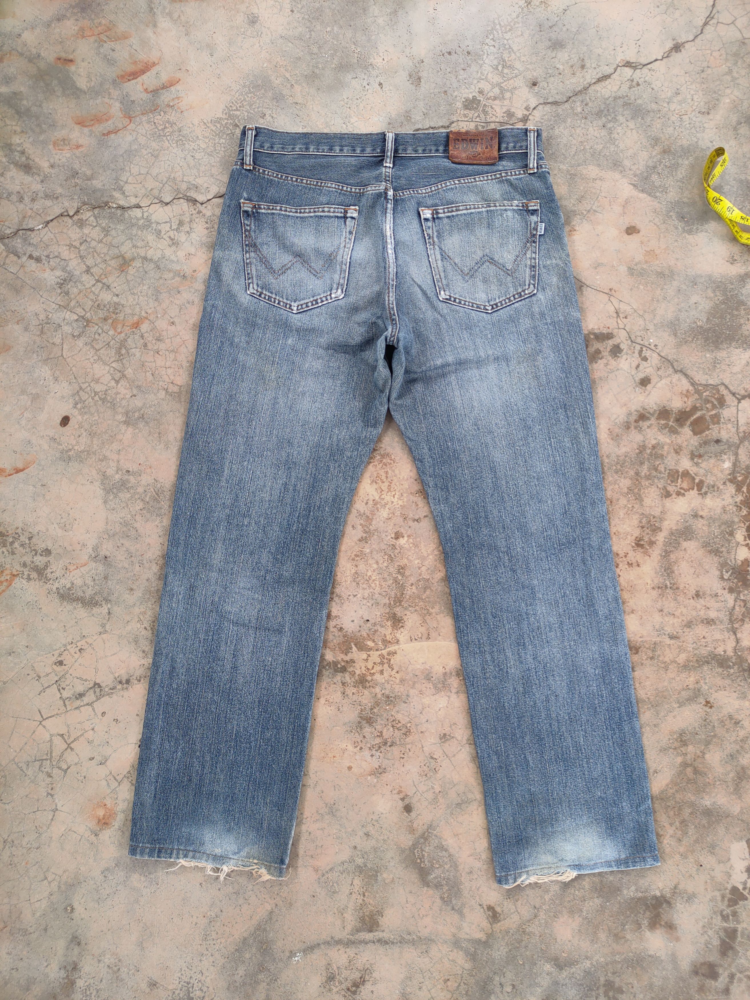 Edwin VINTAGE EDWIN FADED DISTRESSED JEANS DENIM PANTS Size US 35 - 10 Thumbnail