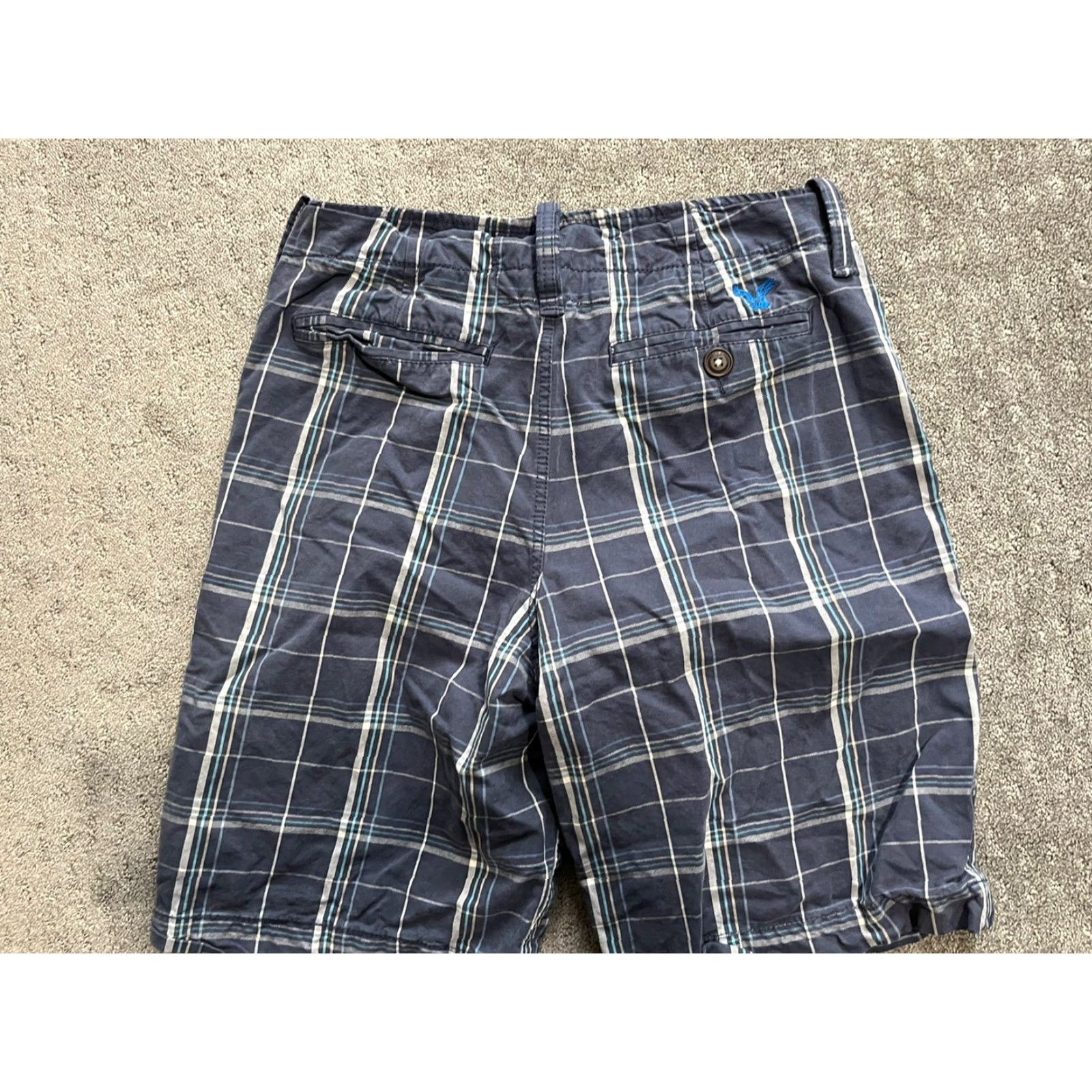 American Eagle Outfitters American Eagle Shorts Mens 31 Blue Plaid Bermuda Casual Outdoor 90s Size US 31 - 2 Thumbnail