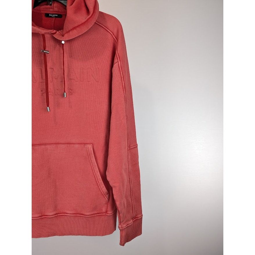 Balmain o1rshd1 Pullover Hoodie in Red Size US S / EU 44-46 / 1 - 7 Thumbnail