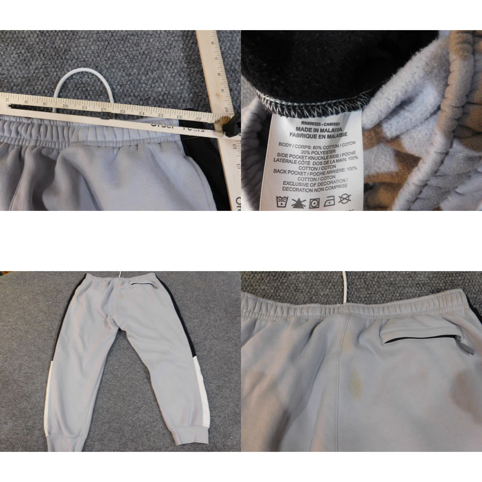 Nike Nike Sweatpants Mens 2XL Gray Classic Stretch Casual Pants Nike Men Regular Straight 28in Inseam VINTAGE? No Size US 39 - 8 Thumbnail