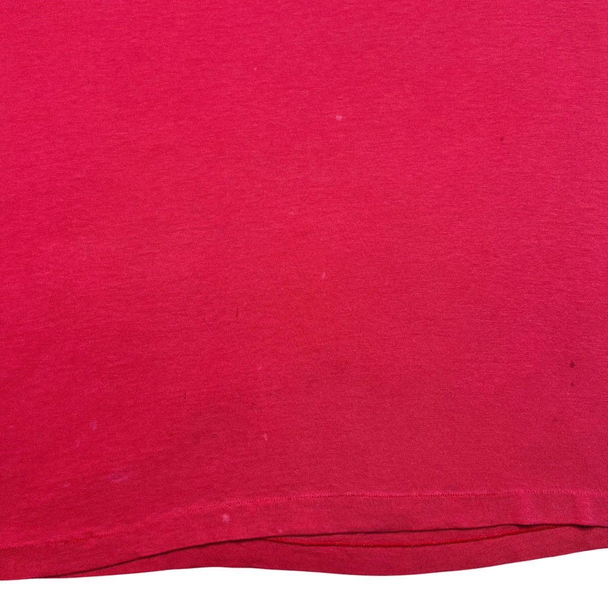 Nike × Vintage 1980s Nike Spell Out Graphic Red Cotton Polyester Blend Tee Size US L / EU 52-54 / 3 - 9 Thumbnail