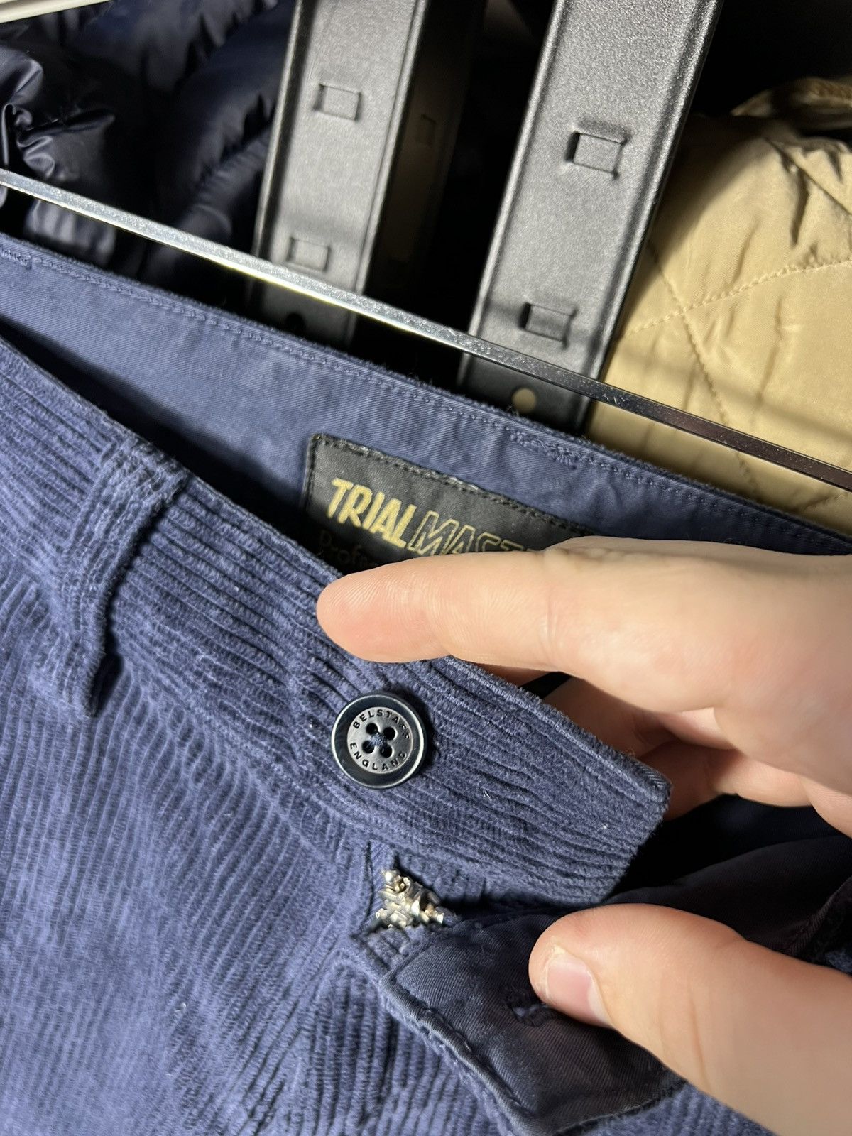 Belstaff NWT Belstaff Trailmaster Cargo Pants Military Corduroy Navy Size US 33 - 12 Thumbnail