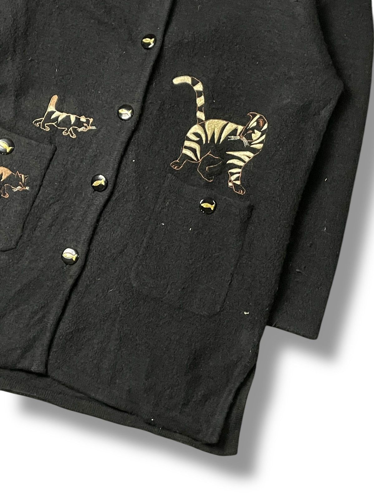 Japanese Brand × Vintage Feminine Fashion by TGWA Embroidered Wool Coat (79) Size S / US 4 / IT 40 - 3 Thumbnail