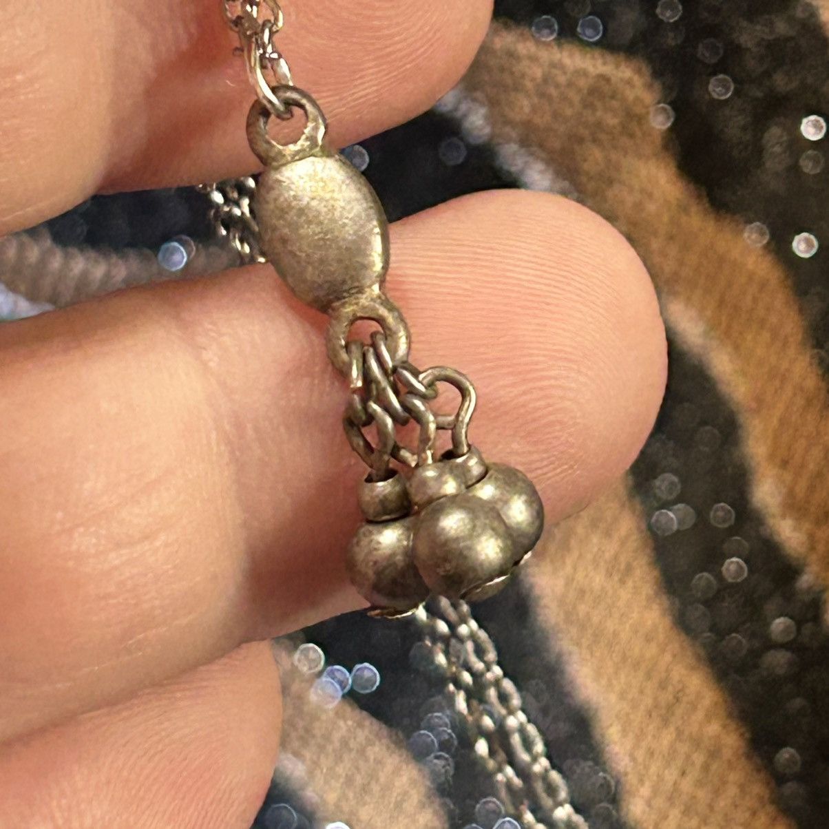 Handmade Handcrafted vintage silver dangle pendant on chain necklace Size ONE SIZE - 6 Thumbnail