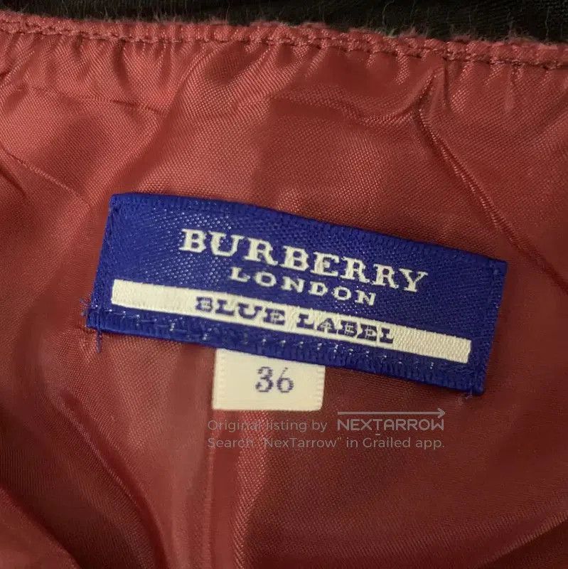 Burberry Burberry Short Plaid Cotton Skirt in Burgundy. Size 23" - 4 Thumbnail
