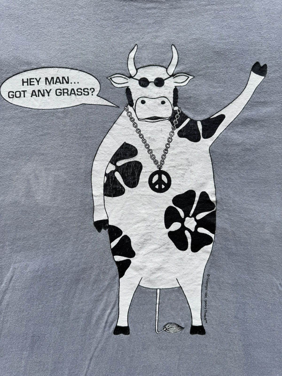 Band Tees HEY MAN GOT ANY GRASS? 90‘s 🐄😮‍💨 Size US XL / EU 56 / 4 - 4 Thumbnail