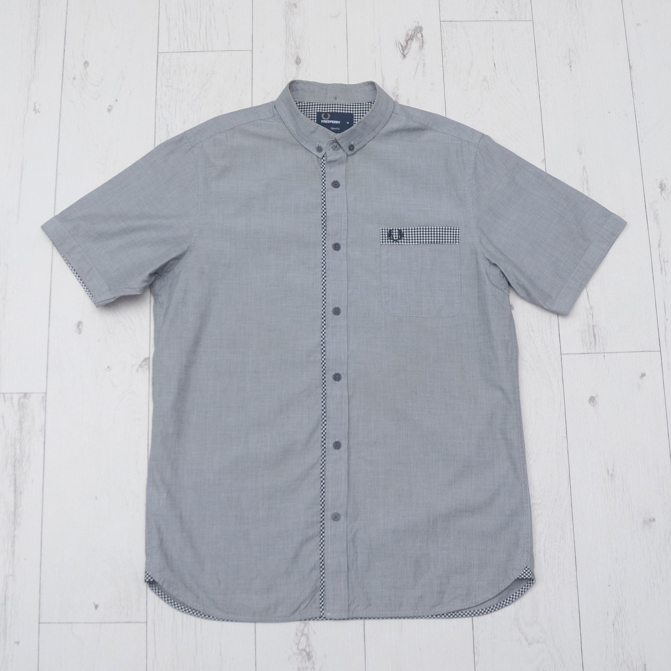 Fred Perry Fred Perry Shirt Medium Gray Check Short Sleeve Casual Size US M / EU 48-50 / 2 - 1 Thumbnail