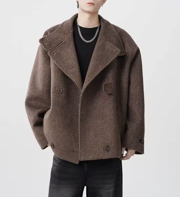 Vintage Retro Y2k Wool Blend Warm Loose Trendy Coat Jacket Size US L / EU 52-54 / 3 - 10 Thumbnail