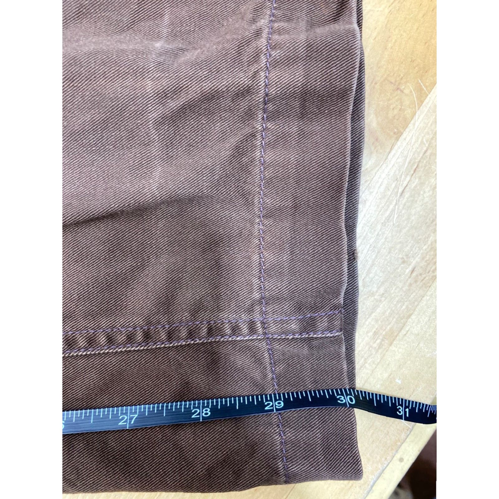 Vintage Clio Pants Dark Brown Size 4 Women Cotton Solid Casual Pants Bra nd Size 27" / US 4 / IT 40 - 6 Thumbnail