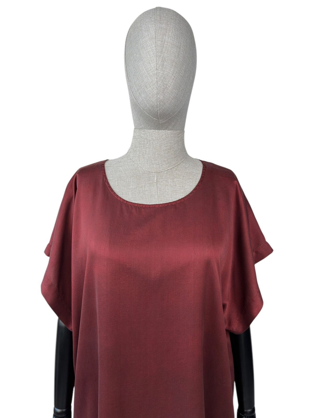 Japanese Brand GRIZAS Silk Lagenlook Short Sleeve Mini Dress Oversized Size L / US 10 / IT 46 - 4 Thumbnail