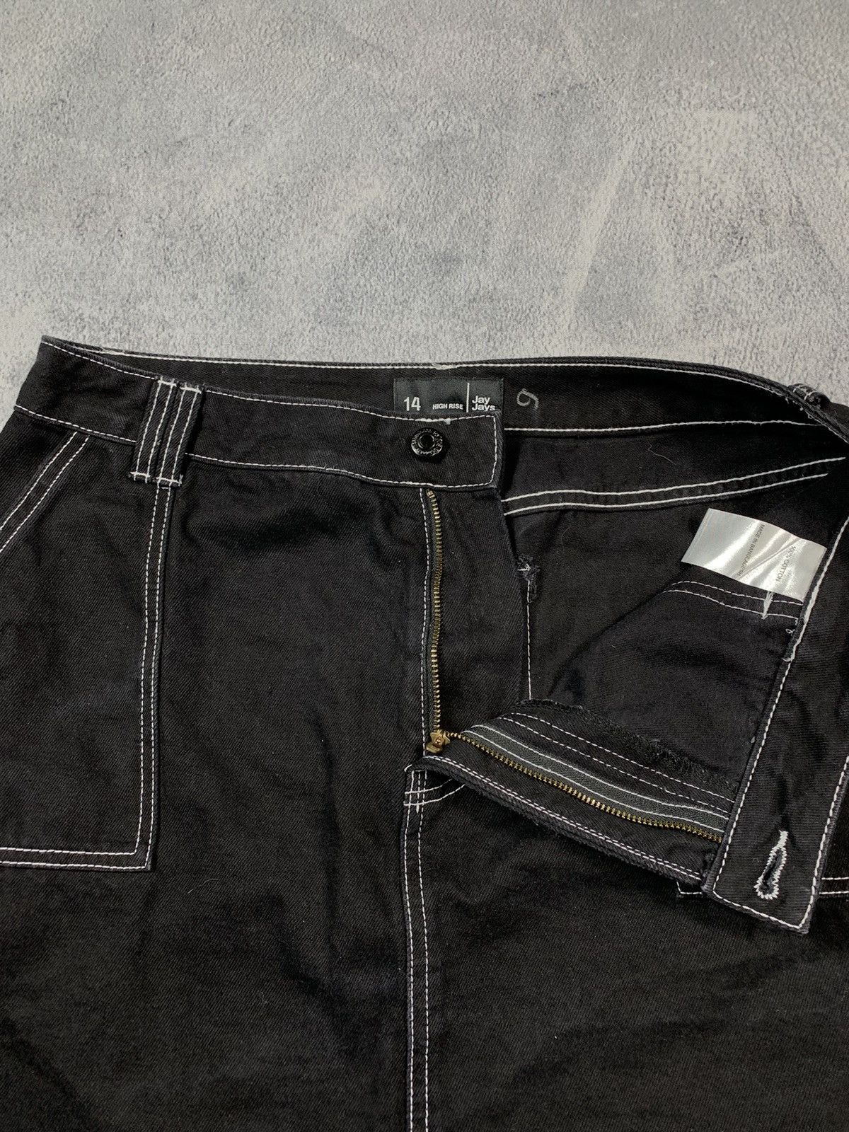 Japanese Brand × Vintage Intake Y2K Japanese cargo denim skirt workwear opium style Size 32" / US 10 / IT 46 - 4 Thumbnail