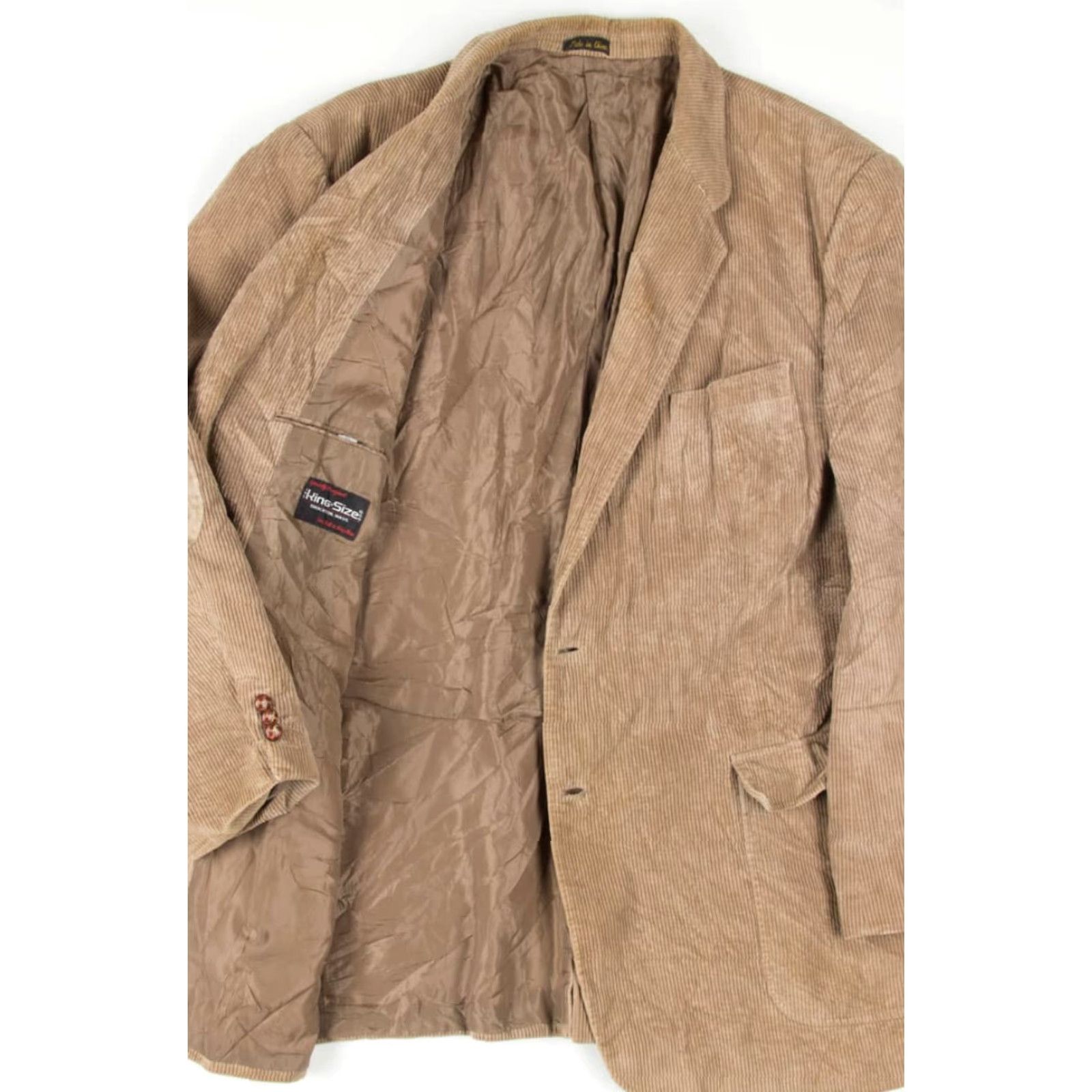 Vintage VINTAGE The King Size Blazer Shirt XX-Large Tan 50 L Cotton/Polyester Mens Women? Size 48R - 2 Thumbnail