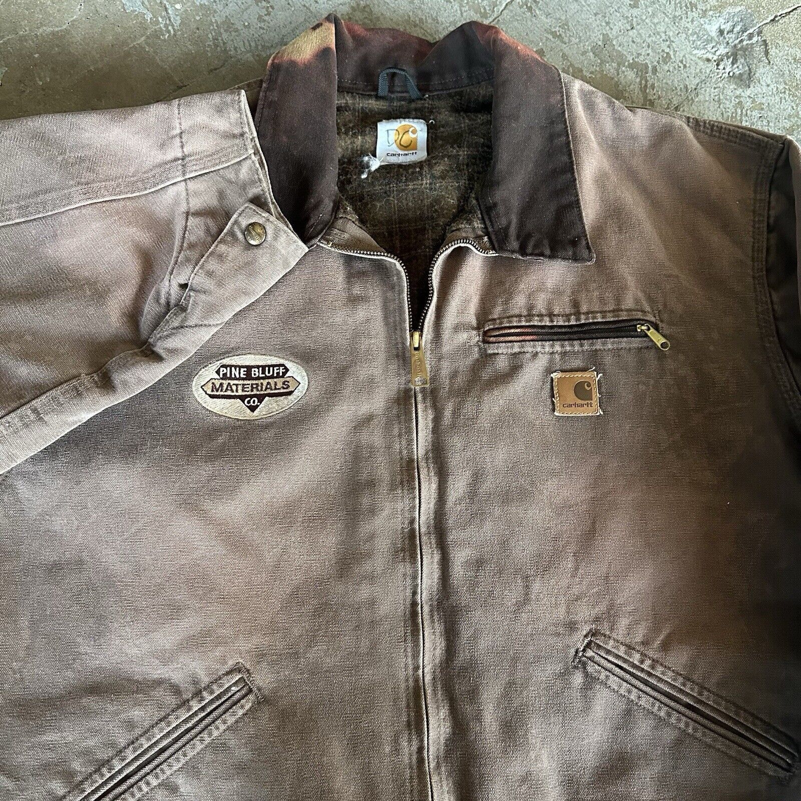 Carhartt × Vintage Vintage Carhartt Faded Brown Blanket Lined Detroit Jacket Size US XXL / EU 58 / 5 - 2 Thumbnail
