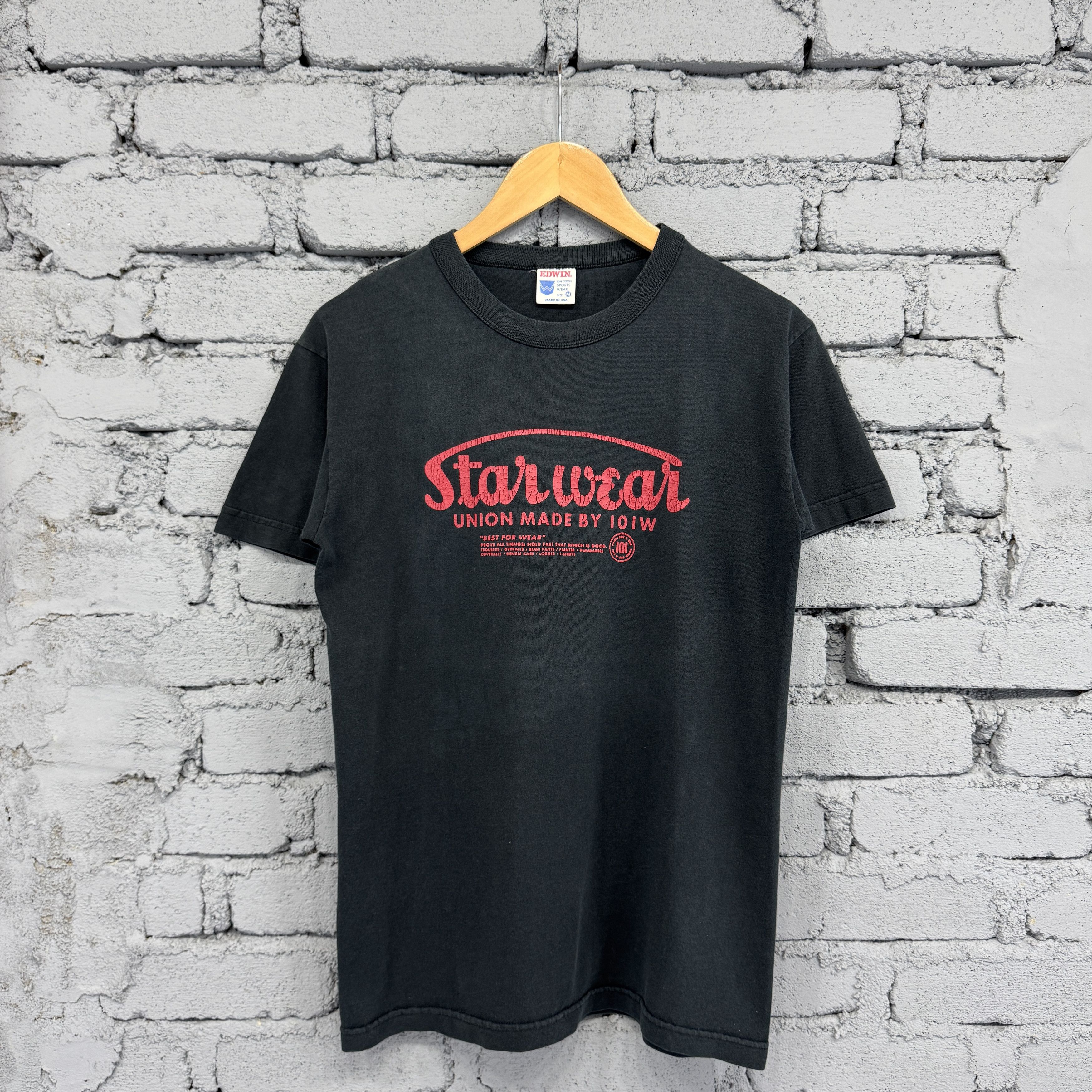 Rare Vintage Edwin Starwear Big Logo Tshirt Sunfaded