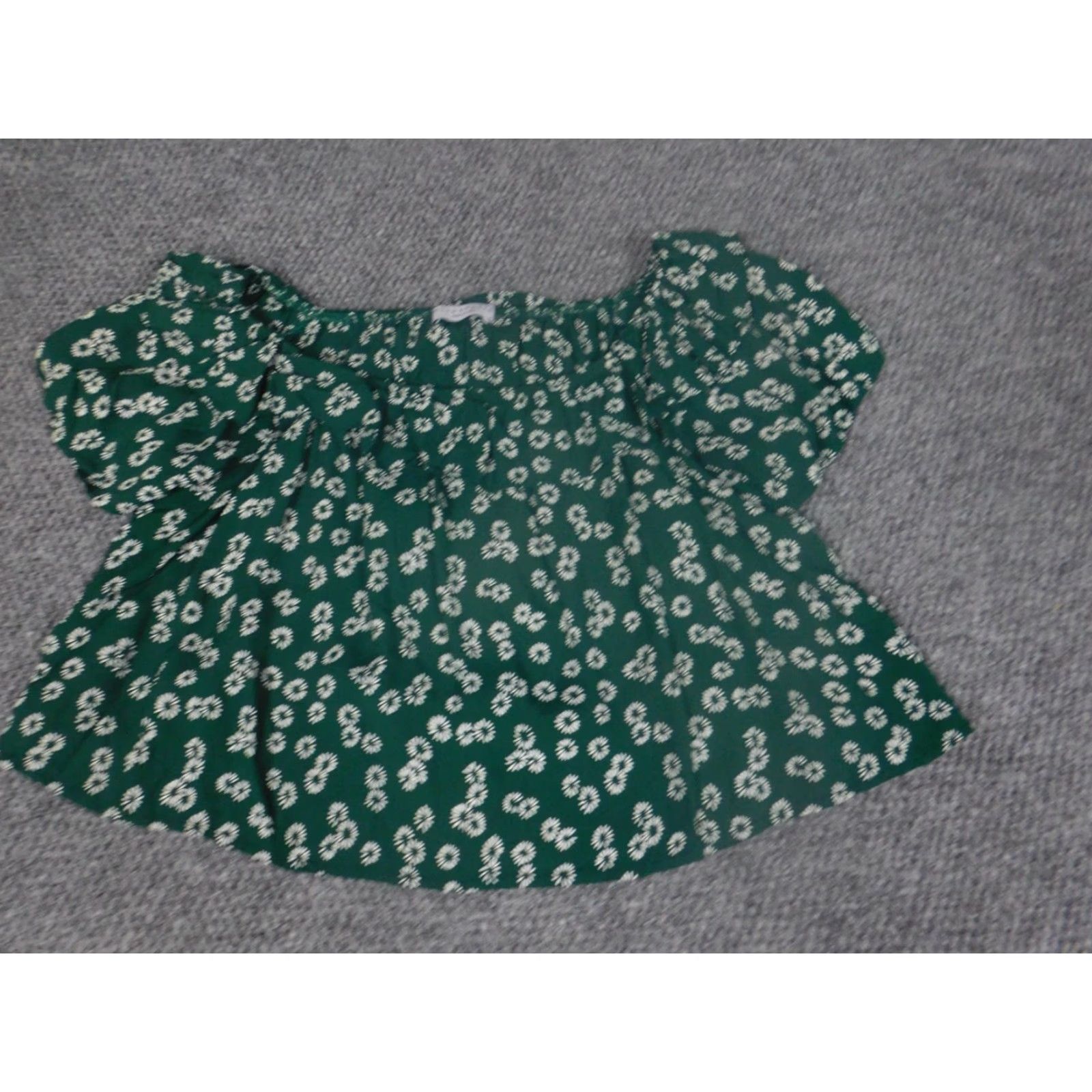 Vintage Flynn Skye Blouse Women Small Green Floral Knit Rayon Crew Neck Sleeveless Pullover Casual Stretch Regular Basic Vintage No Size S / US 4 / IT 40 - 3 Thumbnail