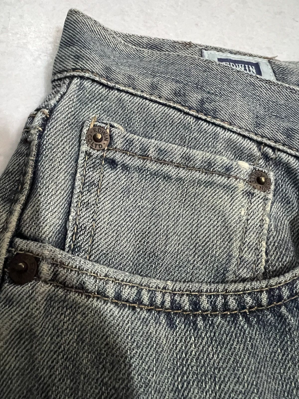 Edwin × If Six Was Nine × Japanese Brand 💥RARE💥Vintage Edwin Faded Blue Jean Japan Size US 31 - 11 Thumbnail