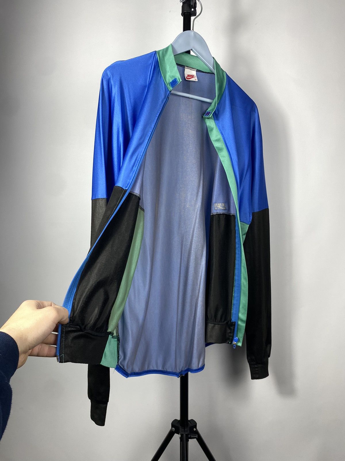 Nike × Vintage Vintage 80s Nike y2k Track Windrunner Jacket drill opti Size US M / EU 48-50 / 2 - 8 Thumbnail