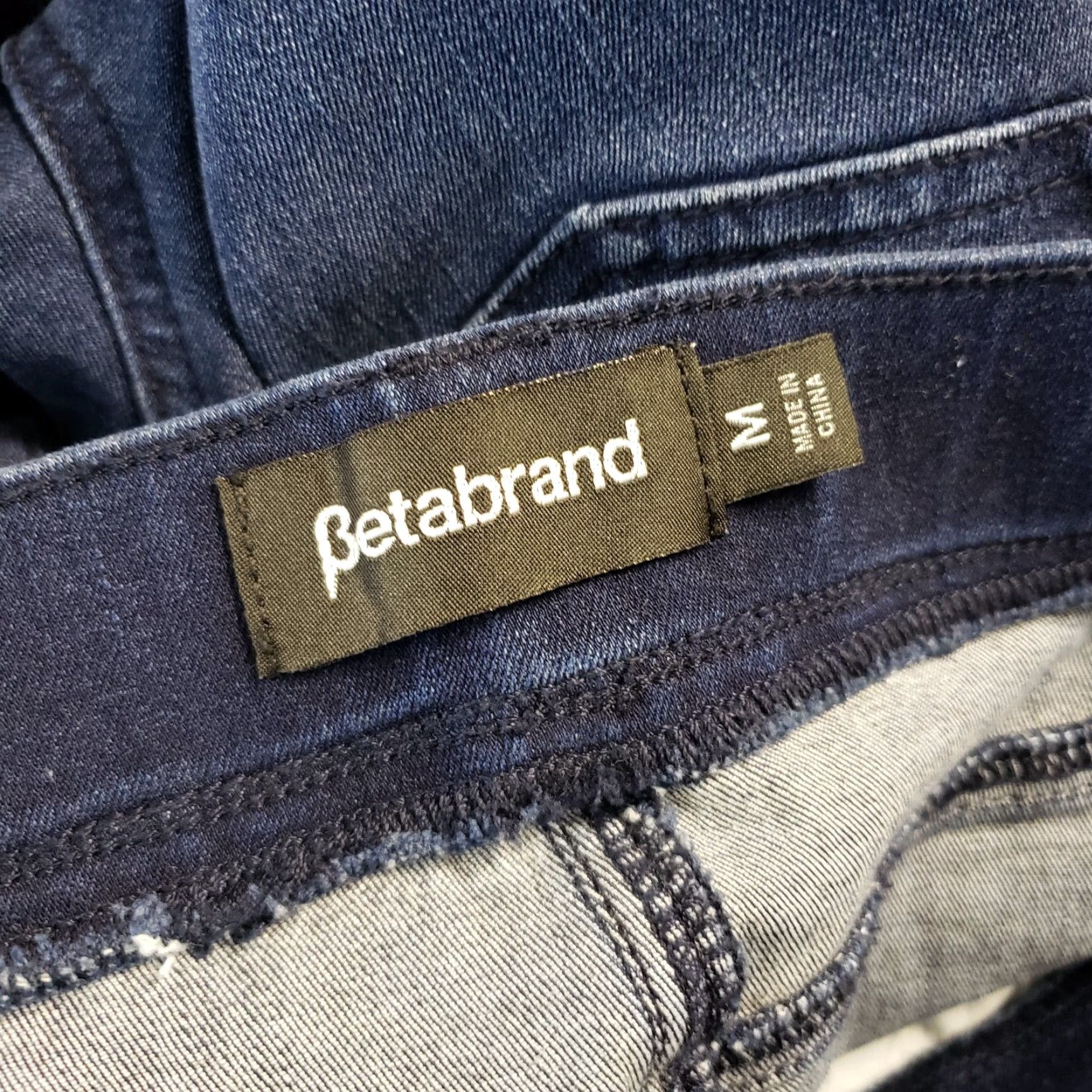 Vintage Betabrand Womens Jeans Pull On Skinny M Blue Mid Rise Front Seam Size 32" / US 10 / IT 46 - 7 Thumbnail