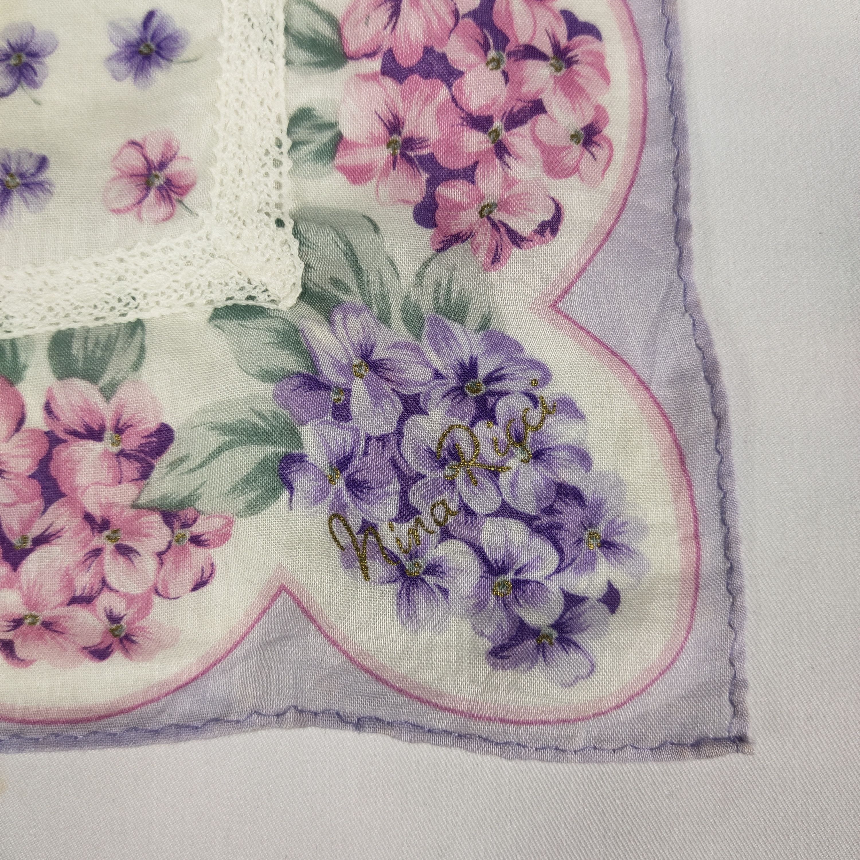 Nina Ricci × Vintage Nina Ricci Handkerchief / Neckerchief / Bandana FZ196 Size ONE SIZE - 5 Thumbnail