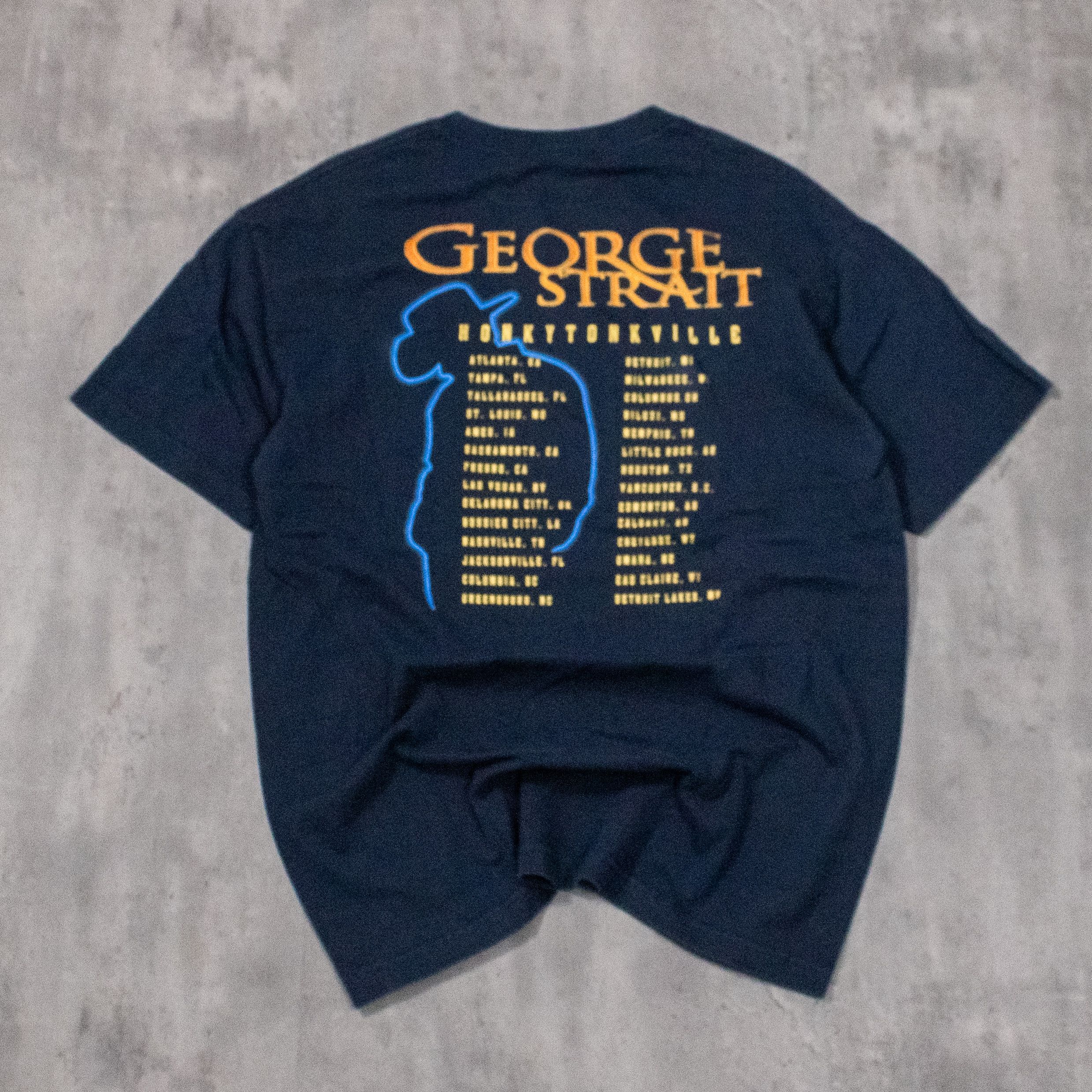 Band Tees Y2K 2003 George Strait Honkytonkville Tour Blue T-Shirt Size US M / EU 48-50 / 2 - 13 Thumbnail