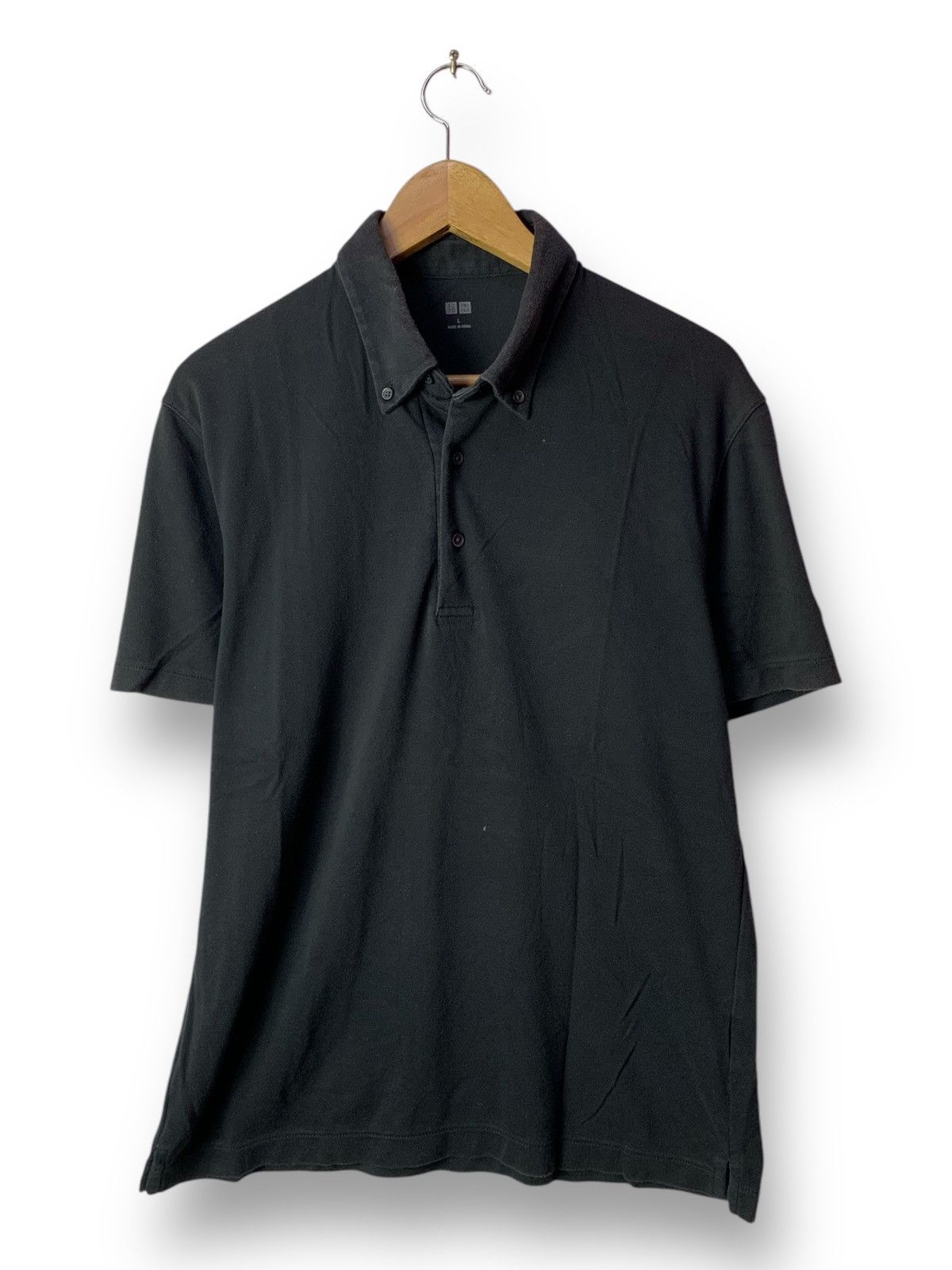 Japanese Brand 🔥 Uniqlo Airism Plain Polo Collar Casual Tee Size US L / EU 52-54 / 3 - 1 Thumbnail