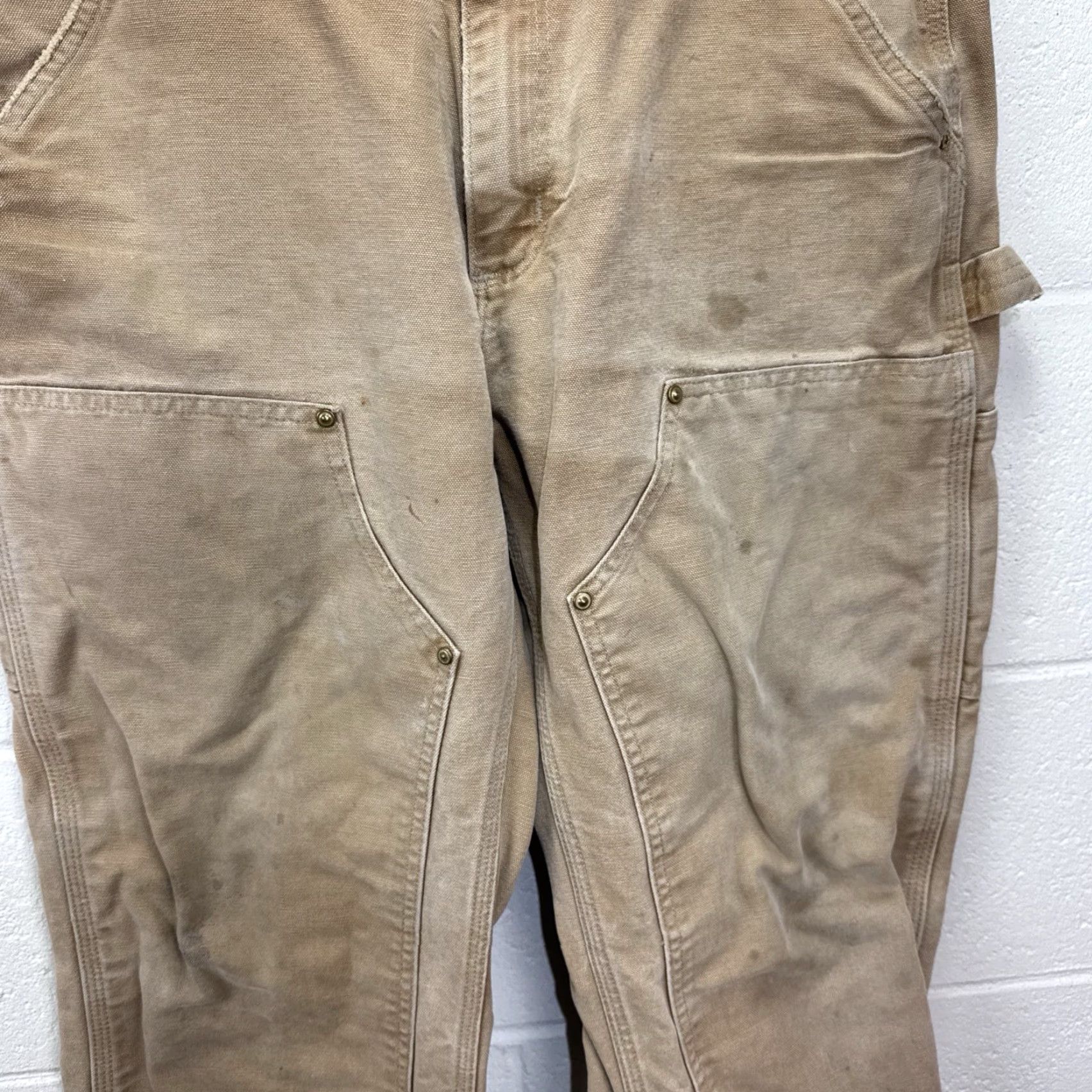 Carhartt VINTAGE Carhartt Men Pants Carpenter Dungaree 33x33 Workwear Canvas Brown 90s Grunge Size US 33 - 4 Thumbnail